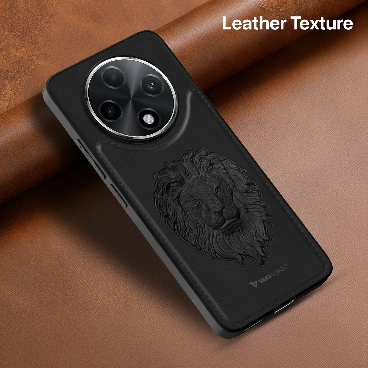 Vaku ® Oppo F27 Pro Plus 5G Lion Embossed Luxury Designer Leather Back Cover - Image 8