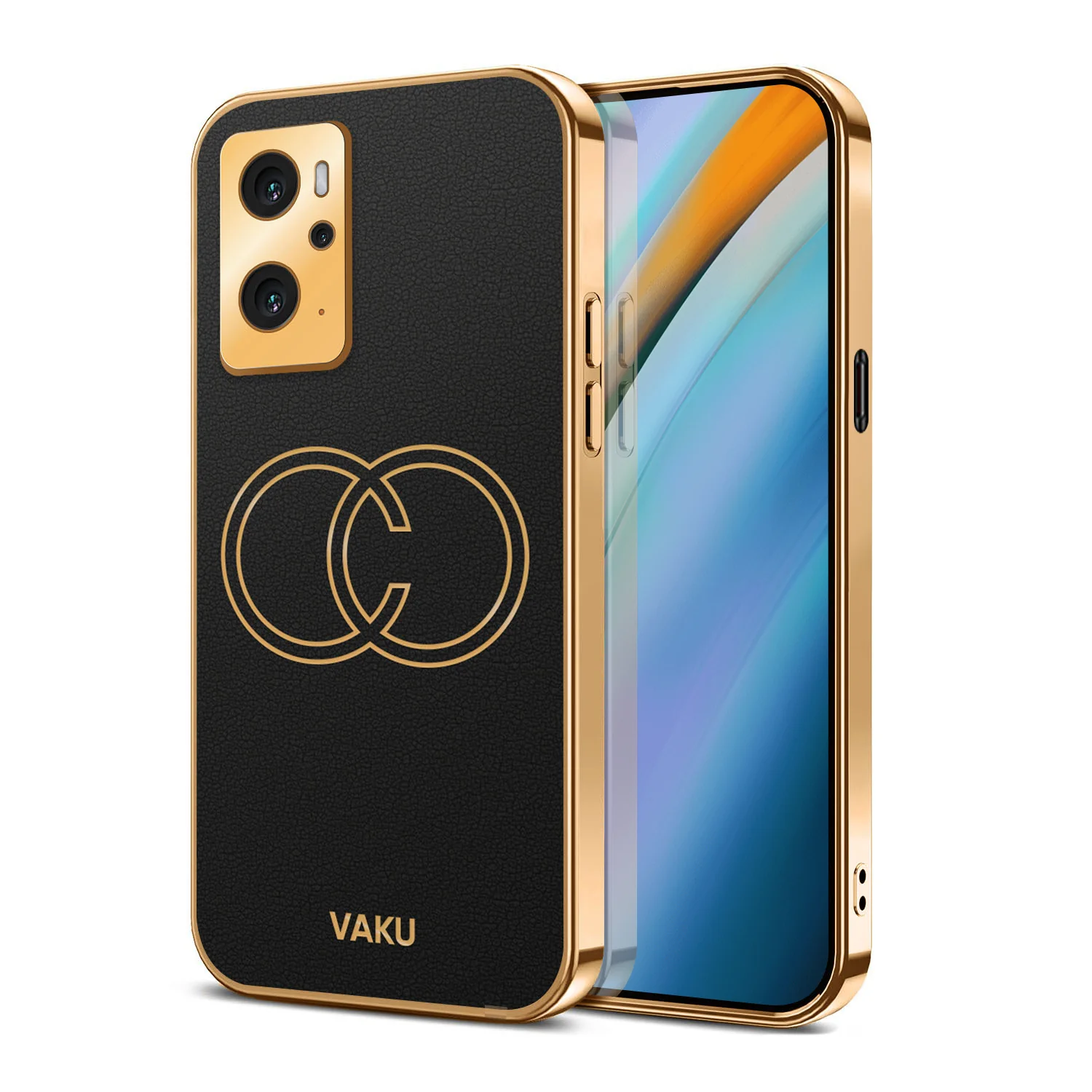 Vaku® Oppo K10 4G Skylar Leather Pattern Gold Electroplated Soft TPU Back Cover - Image 10