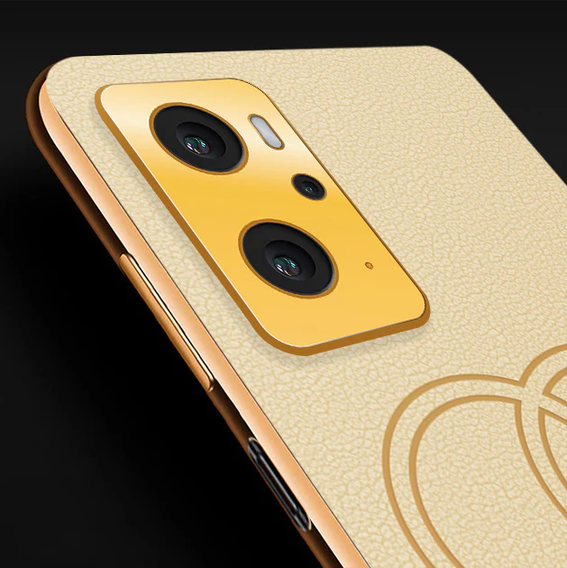 Vaku® Oppo K10 4G Skylar Leather Pattern Gold Electroplated Soft TPU Back Cover - Image 2