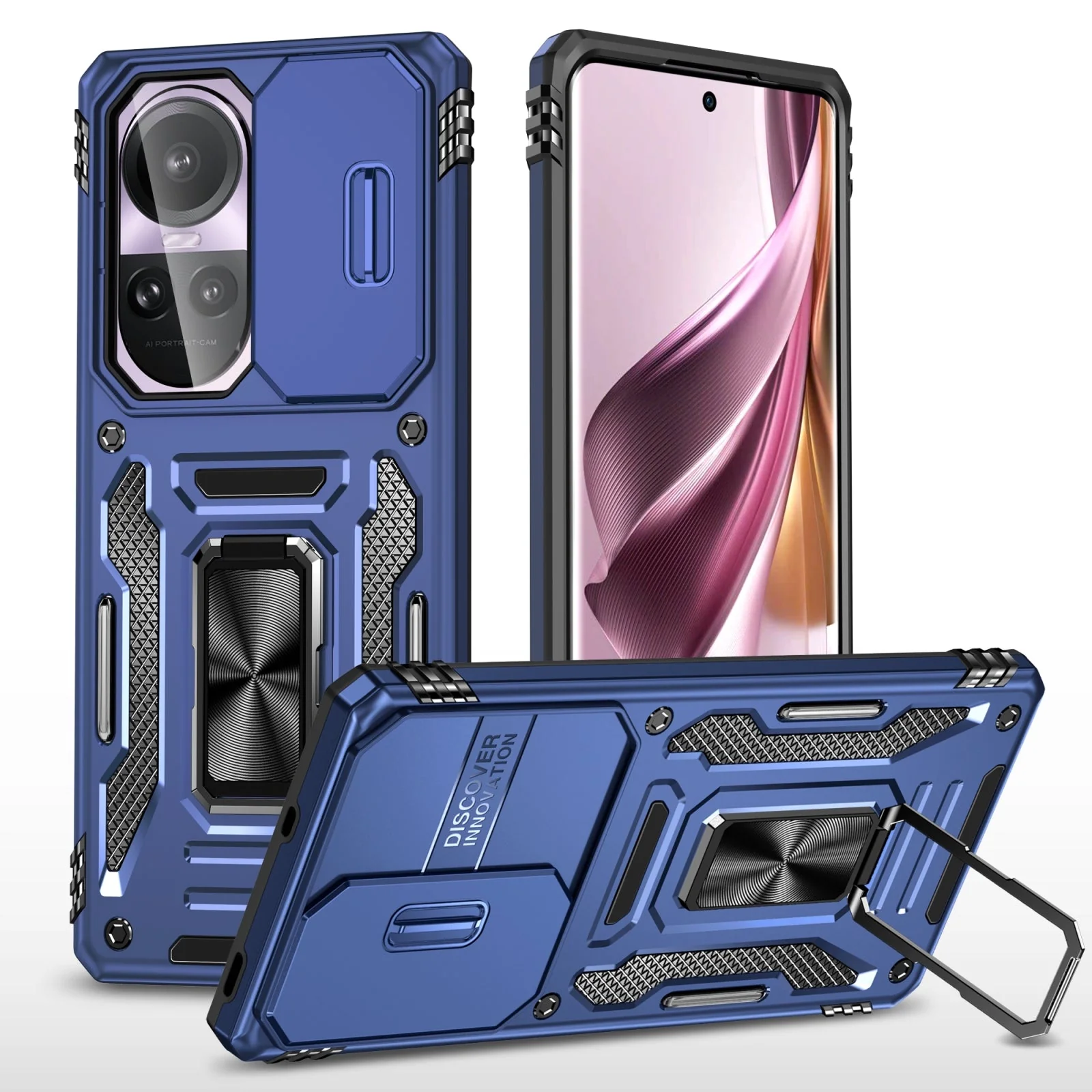 Vaku ® Oppo Reno10 5G Aegis Armor Slide Camera Protection Back Cover - Image 10