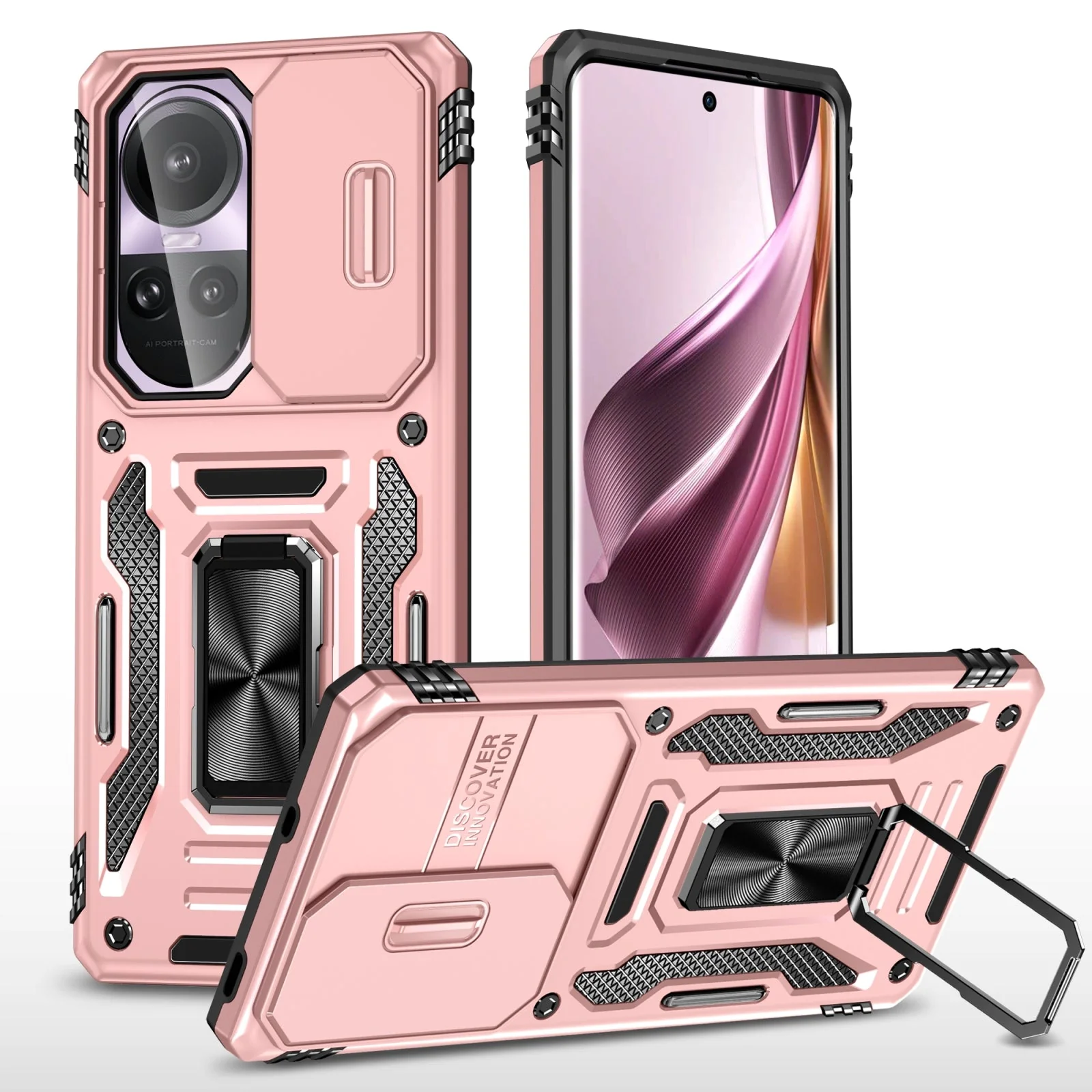 Vaku ® Oppo Reno10 5G Aegis Armor Slide Camera Protection Back Cover - Image 8