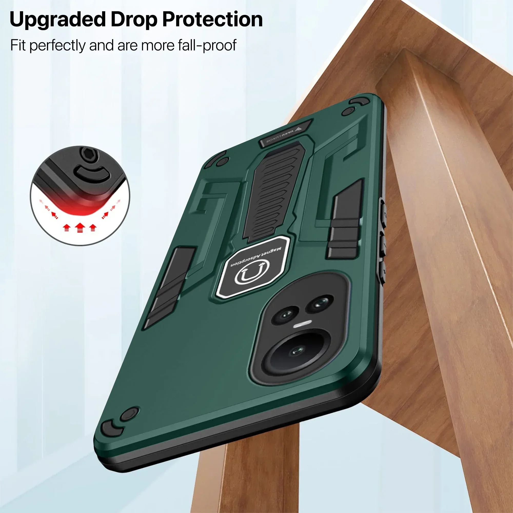 Vaku ® Oppo Reno10 5G Valor Military Grade Shockproof Back Cover - Image 5