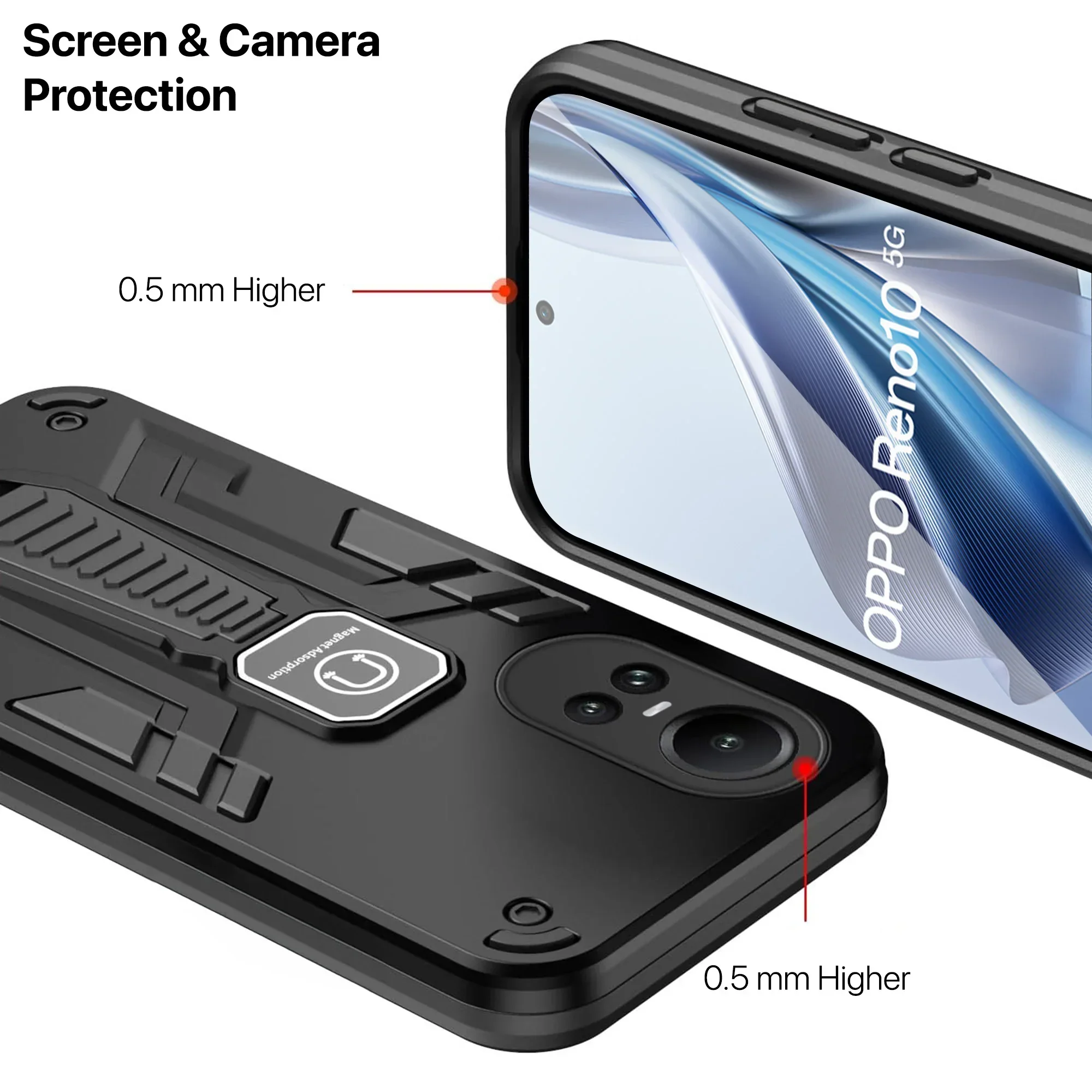 Vaku ® Oppo Reno10 5G Valor Military Grade Shockproof Back Cover - Image 7