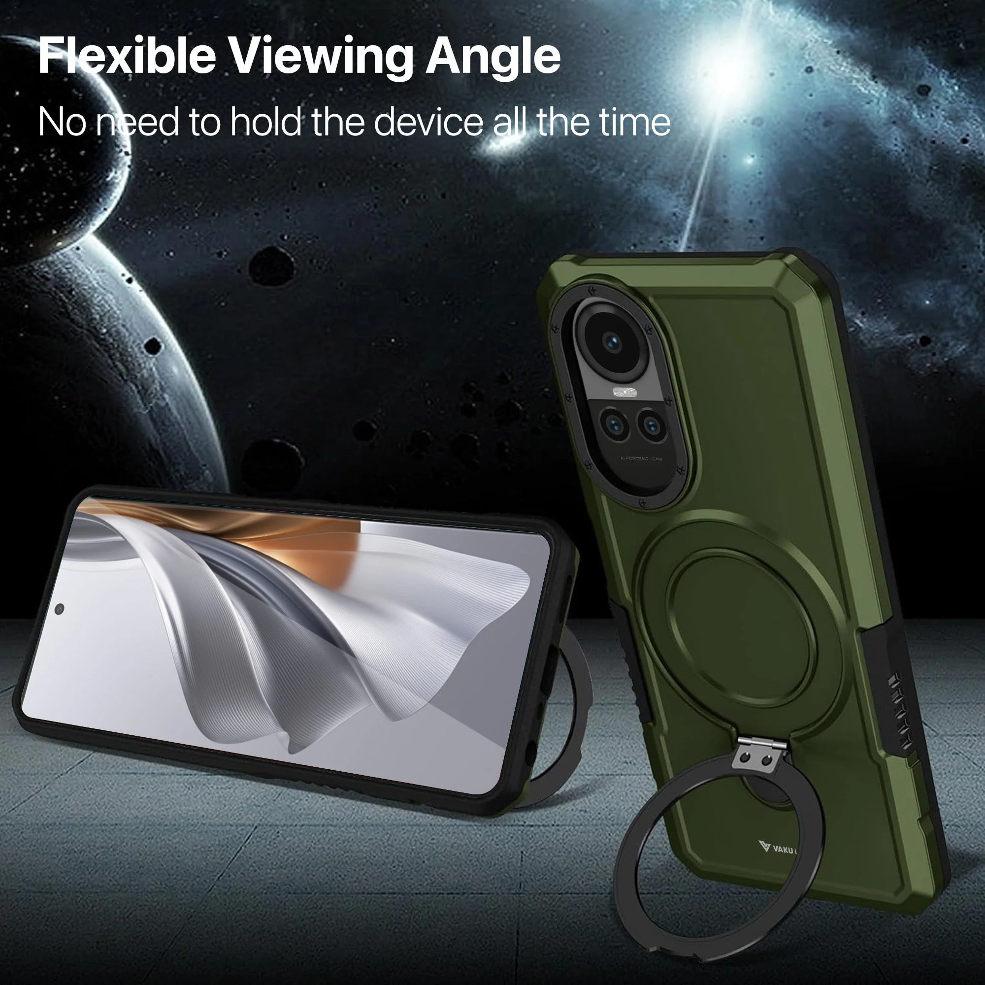 Vaku ® Oppo Reno10 Pro 5G Astor Military Grade Armor Protective Back cover - Image 9