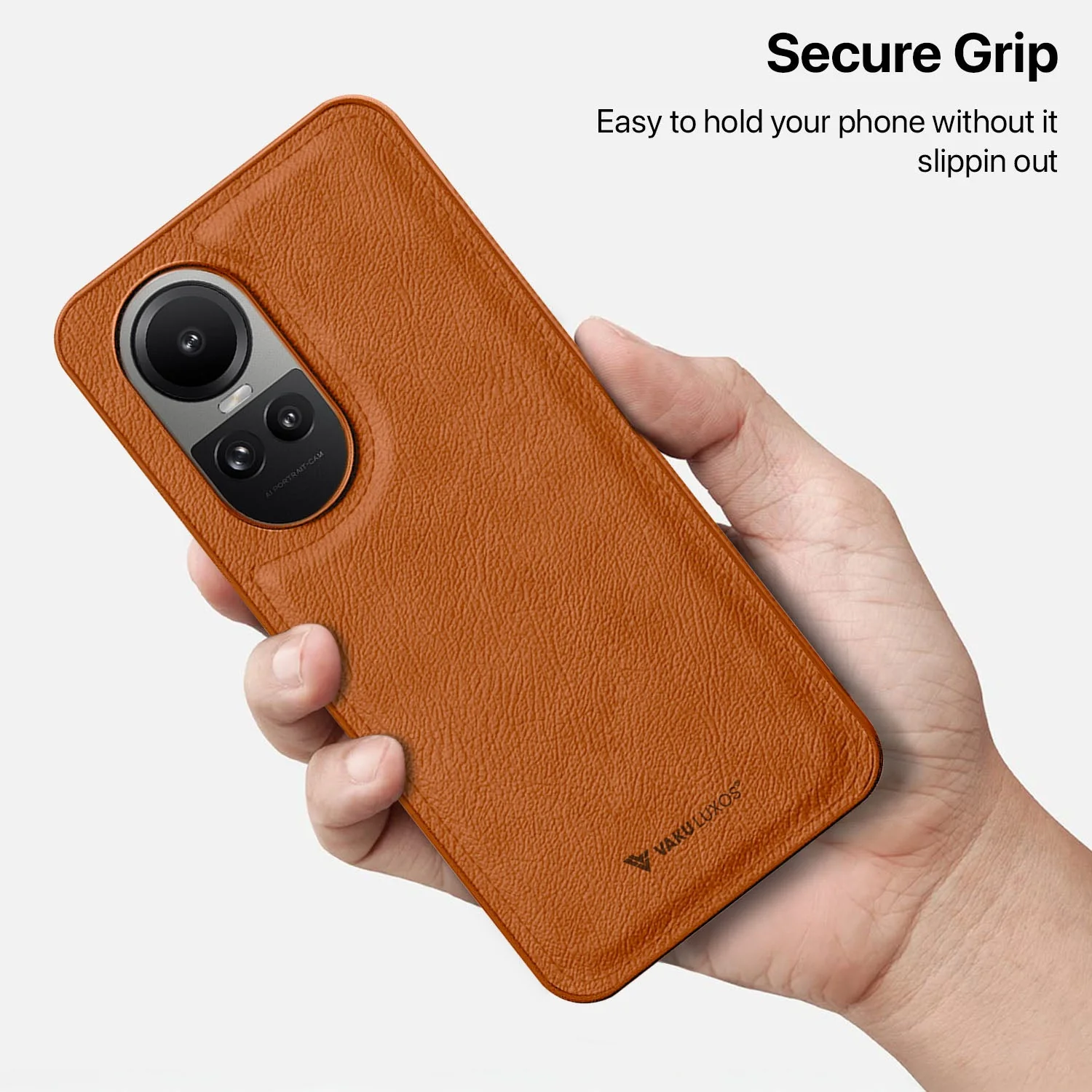Vaku ® Oppo Reno10 Pro 5G Luxe Premium Leather Stitched Protective Back Cover - Image 10