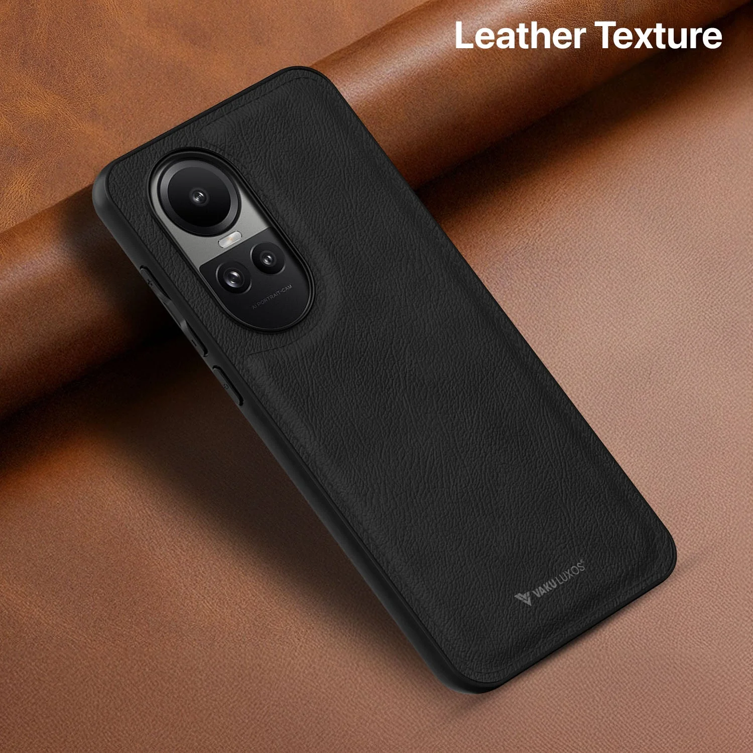 Vaku ® Oppo Reno10 Pro 5G Luxe Premium Leather Stitched Protective Back Cover - Image 2
