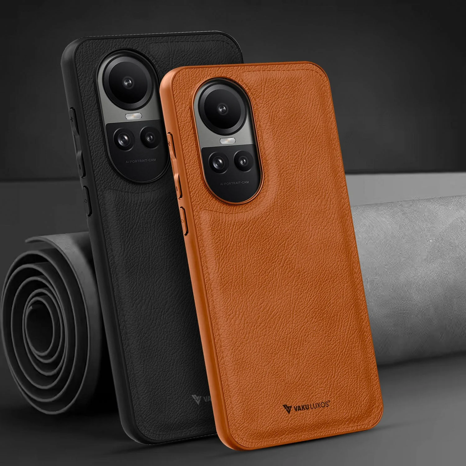 Vaku ® Oppo Reno10 Pro 5G Luxe Premium Leather Stitched Protective Back Cover - Image 8