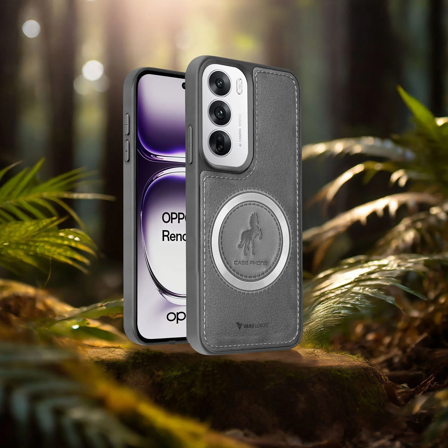 Vaku ® Oppo Reno12 5G Astrid Luxury PU Leather Back Cover - Image 3