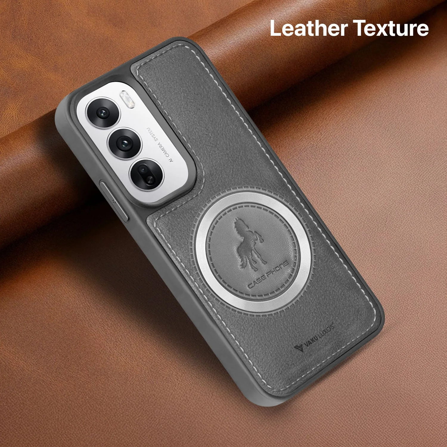Vaku ® Oppo Reno12 5G Astrid Luxury PU Leather Back Cover - Image 5