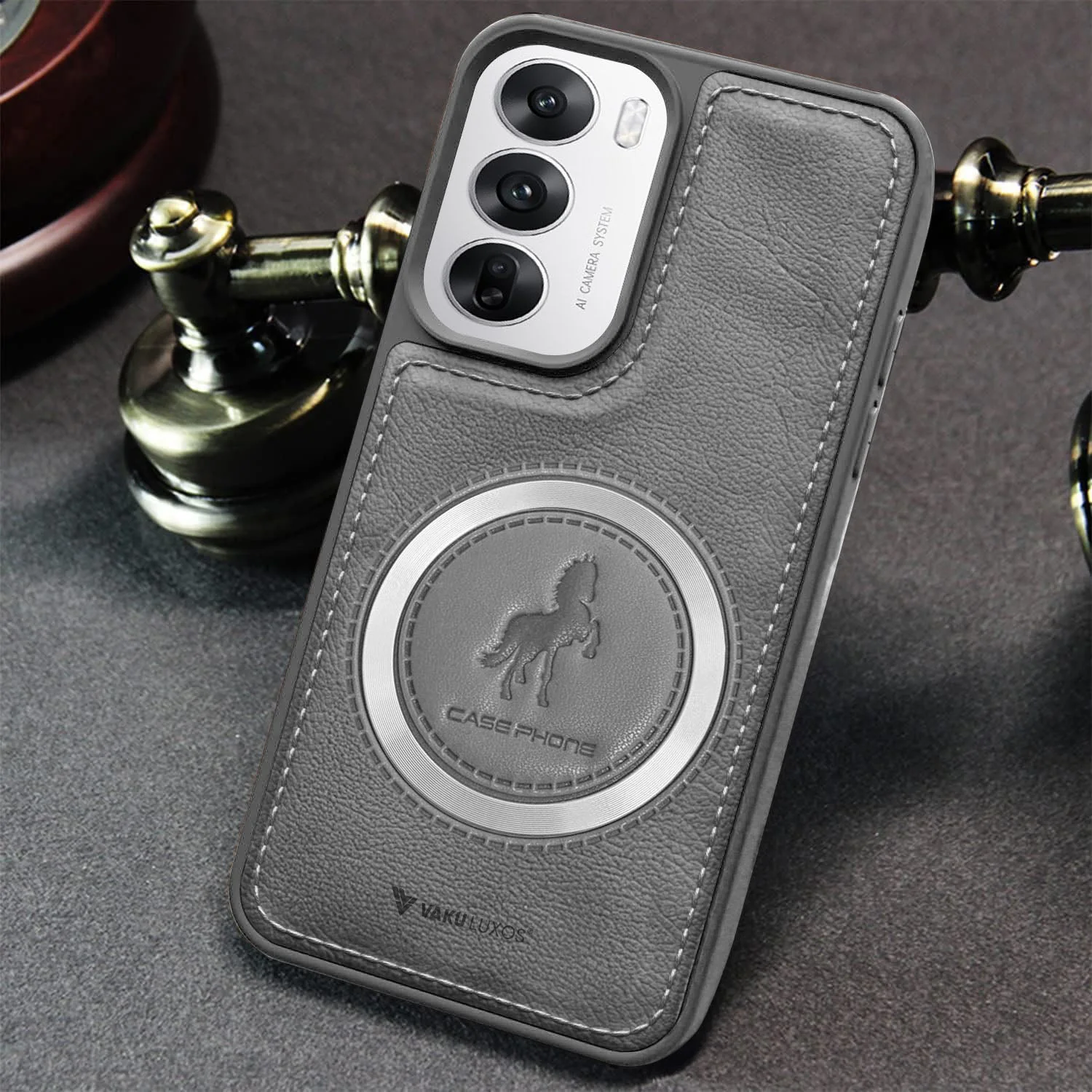 Vaku ® Oppo Reno12 5G Astrid Luxury PU Leather Back Cover - Image 6