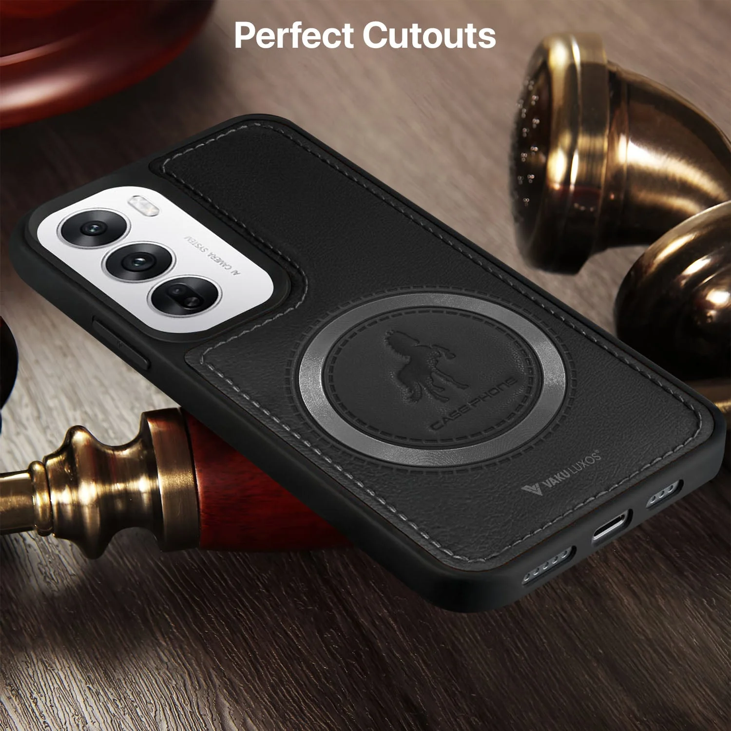 Vaku ® Oppo Reno12 5G Astrid Luxury PU Leather Back Cover - Image 9