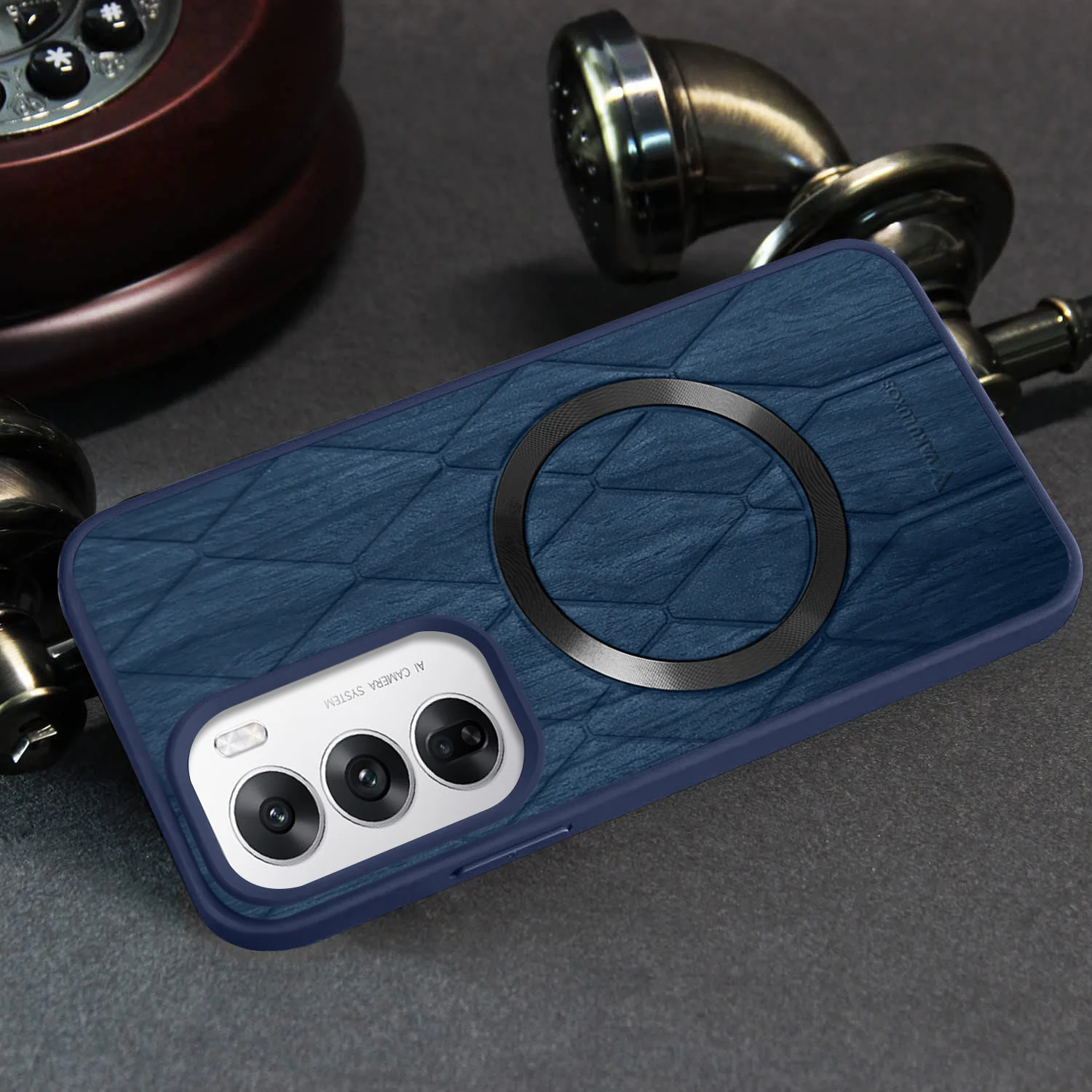 Vaku ® Oppo Reno12 5G Diamond Plume Pattern Magnetic Magsafe Back Cover - Image 10