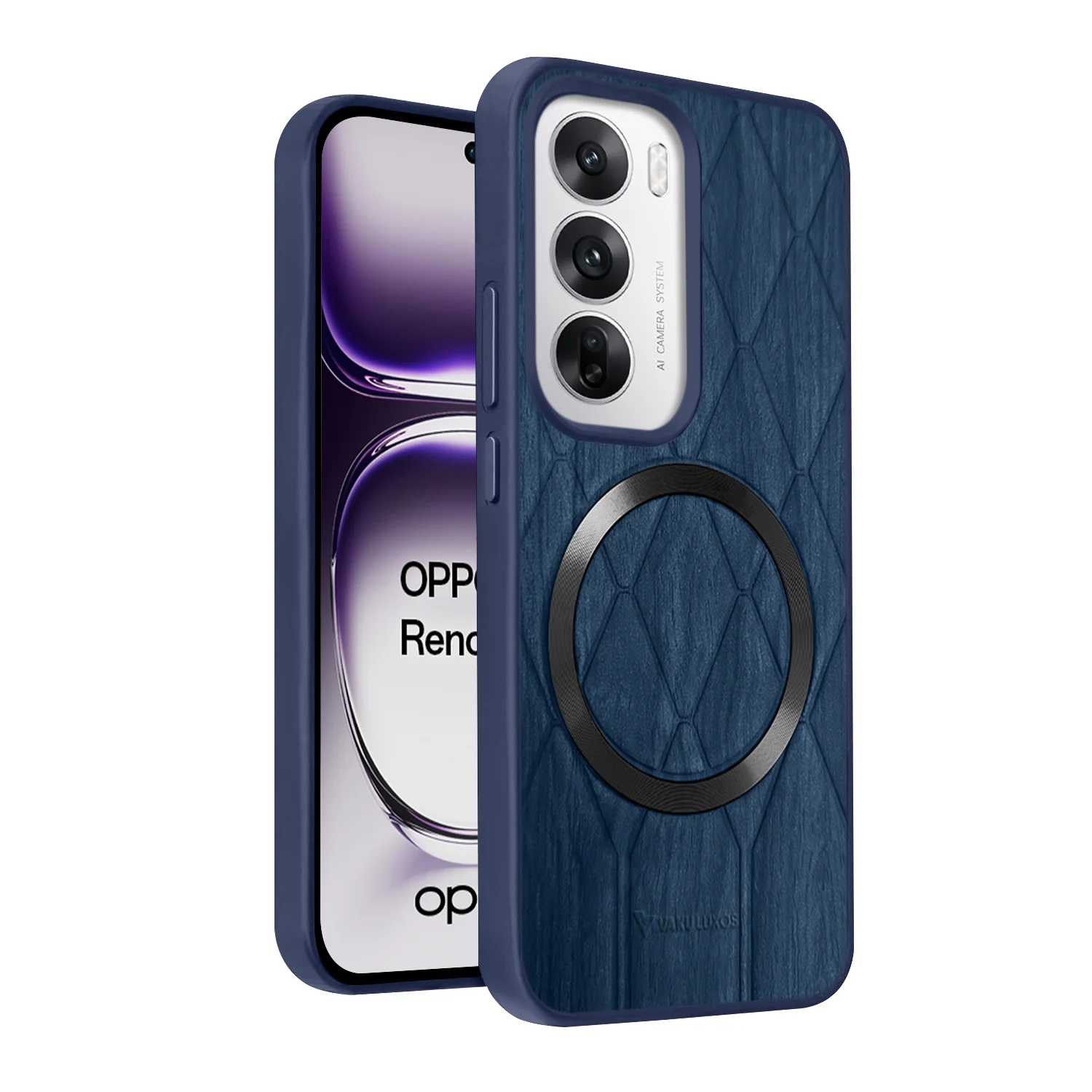 Vaku ® Oppo Reno12 5G Diamond Plume Pattern Magnetic Magsafe Back Cover - Image 4