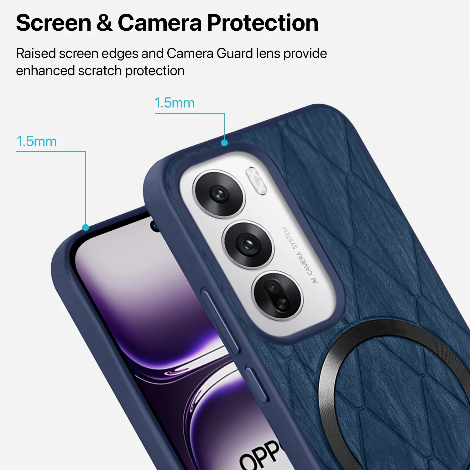 Vaku ® Oppo Reno12 5G Diamond Plume Pattern Magnetic Magsafe Back Cover - Image 7