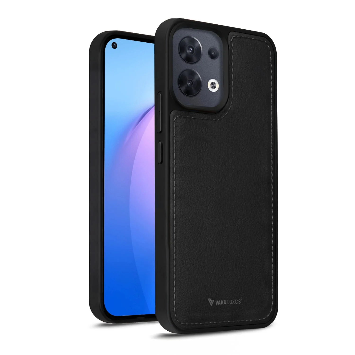 Vaku ® Oppo Reno8 5G Luxe Premium Leather Stitched Protective Back Cover - Image 2