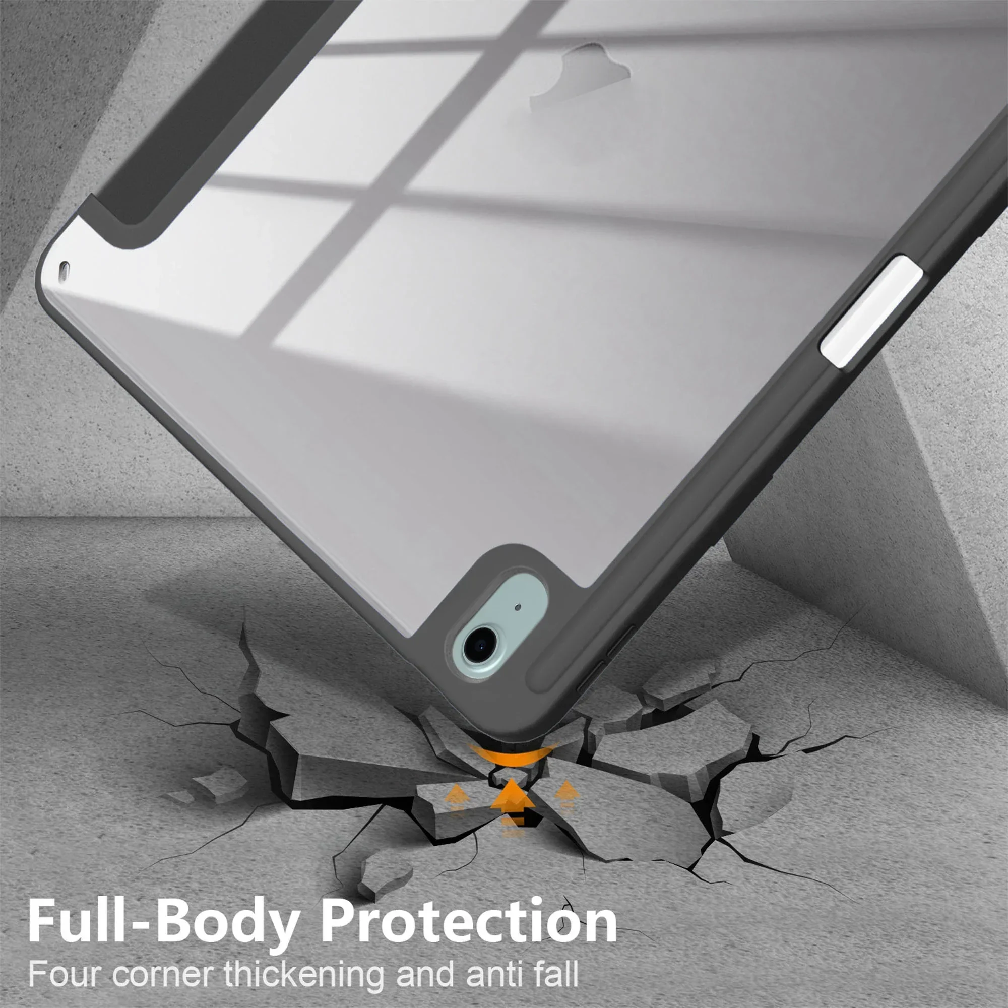 Vaku ® OPTINEX Apple iPad Air 13 inch (M2) Back Flip Stand Transparent Back Cover - Image 2