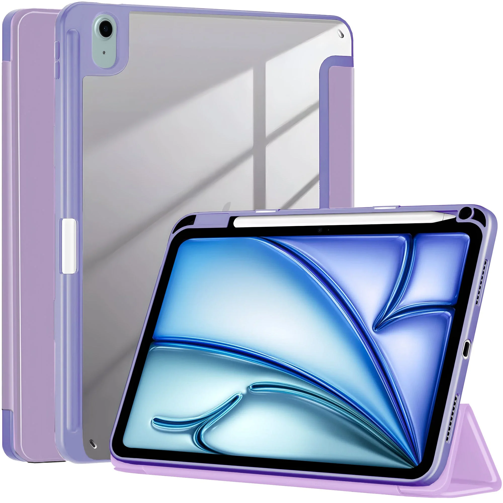 Vaku ® OPTINEX Apple iPad Air 13 inch (M2) Back Flip Stand Transparent Back Cover - Image 8