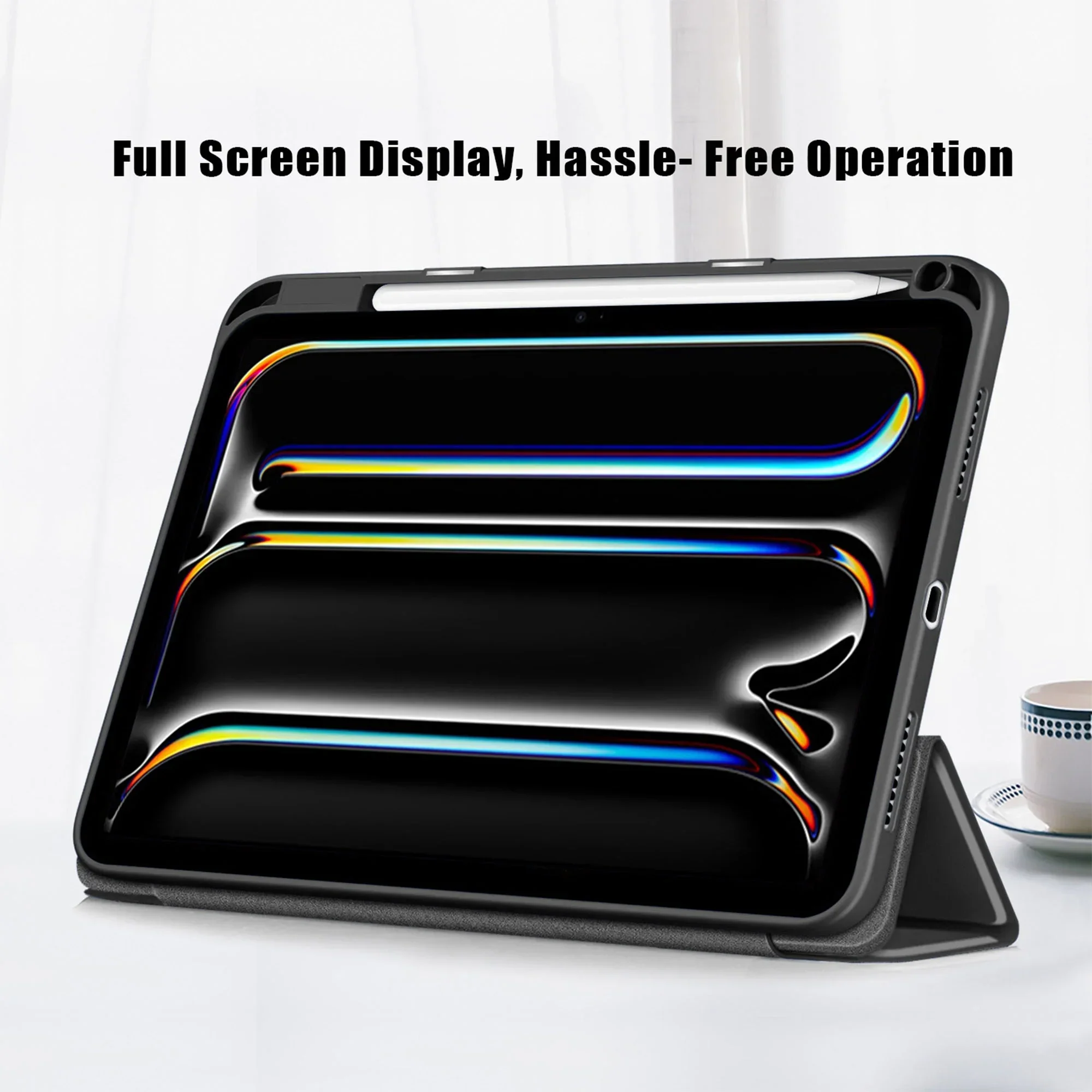 Vaku ® OPTINEX Apple iPad Pro M4 13-inch Back Flip Transparent Stand Back Cover - Image 4