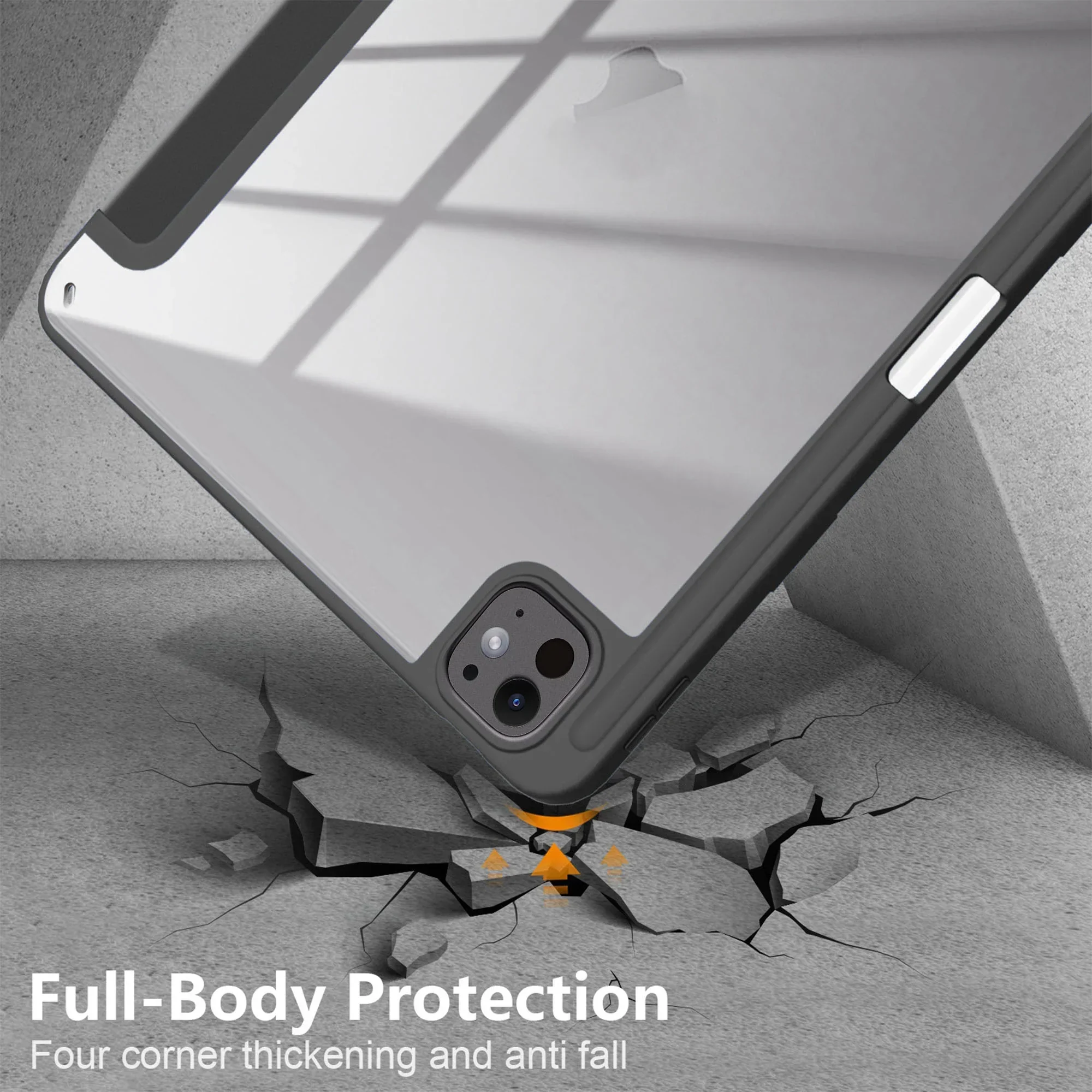 Vaku ® OPTINEX Apple iPad Pro M4 13-inch Back Flip Transparent Stand Back Cover - Image 5
