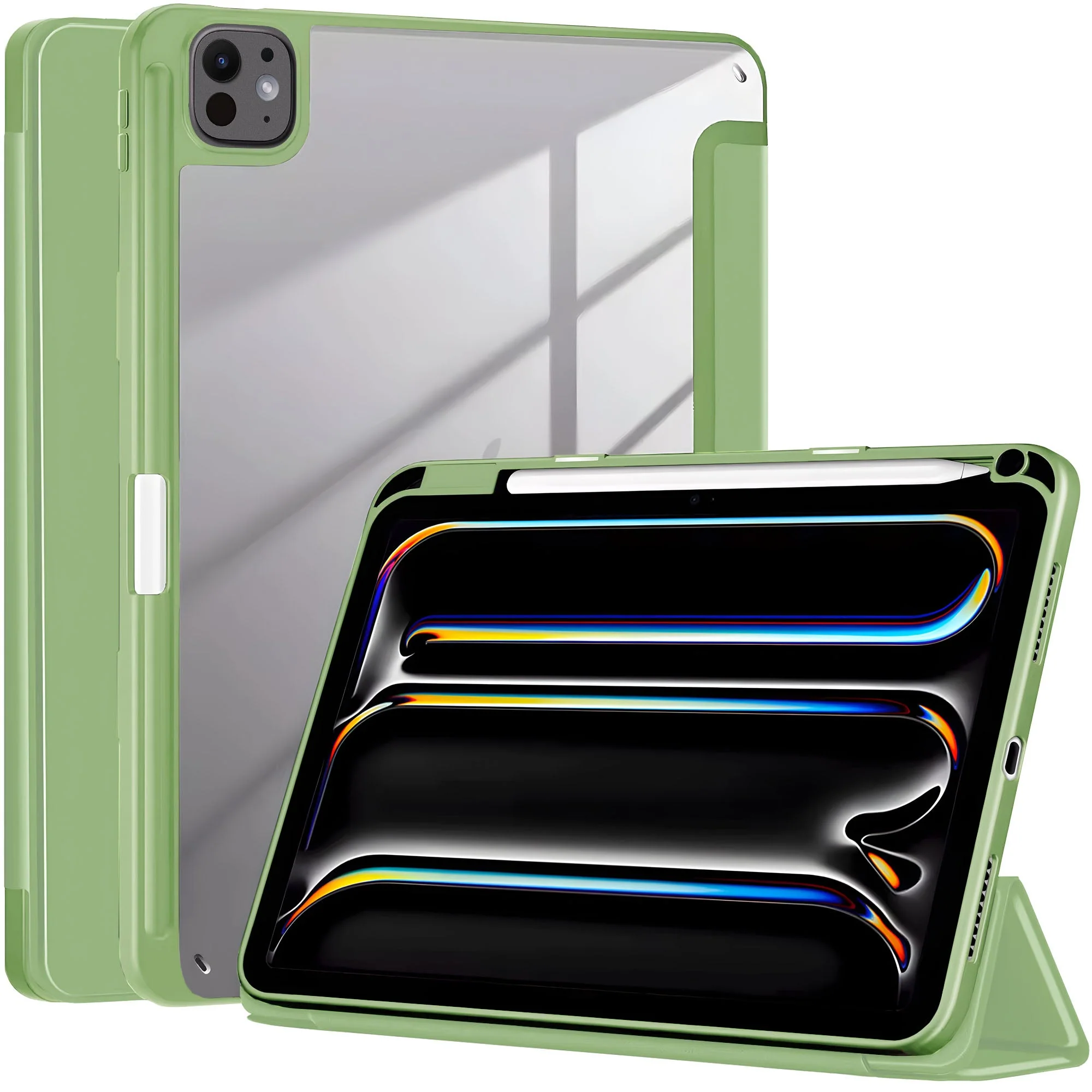 Vaku ® OPTINEX Apple iPad Pro M4 13-inch Back Flip Transparent Stand Back Cover - Image 7