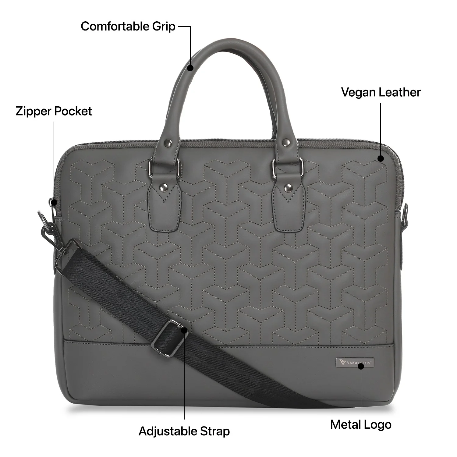 Vaku® Ramona 15 inch Laptop Bag Premium Laptop Messenger Bag For Men and Women - Image 13
