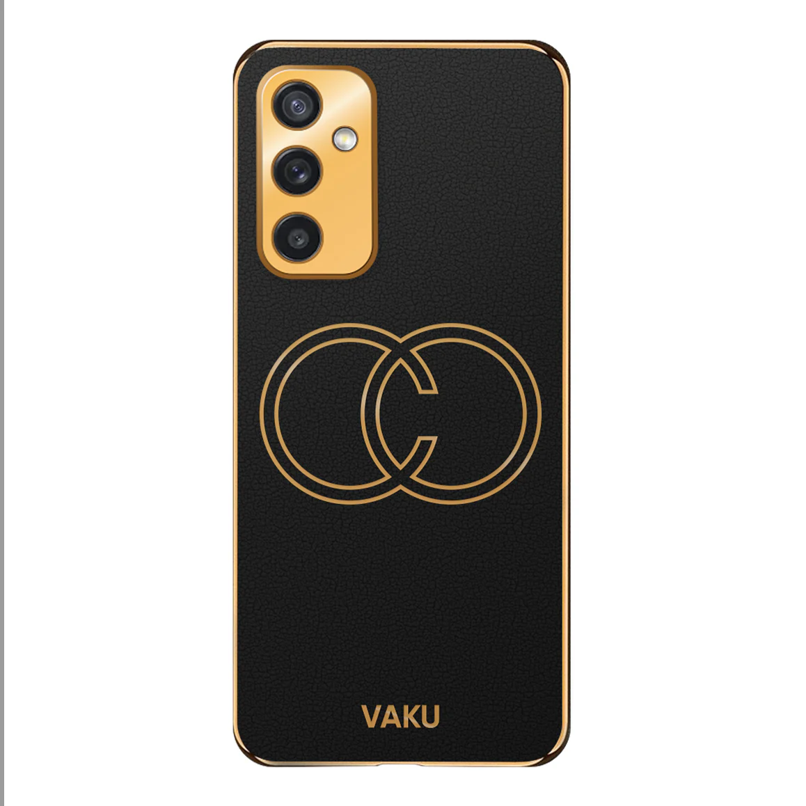 Vaku® Samsung Galaxy A14 5G Skylar Leather Pattern Gold Electroplated Soft TPU Back Cover - Image 16