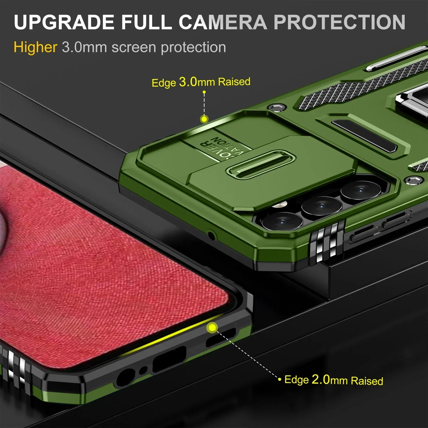 Vaku ® Samsung Galaxy A15 5G Aegis Armor Slide Camera Protection Back Cover - Image 6
