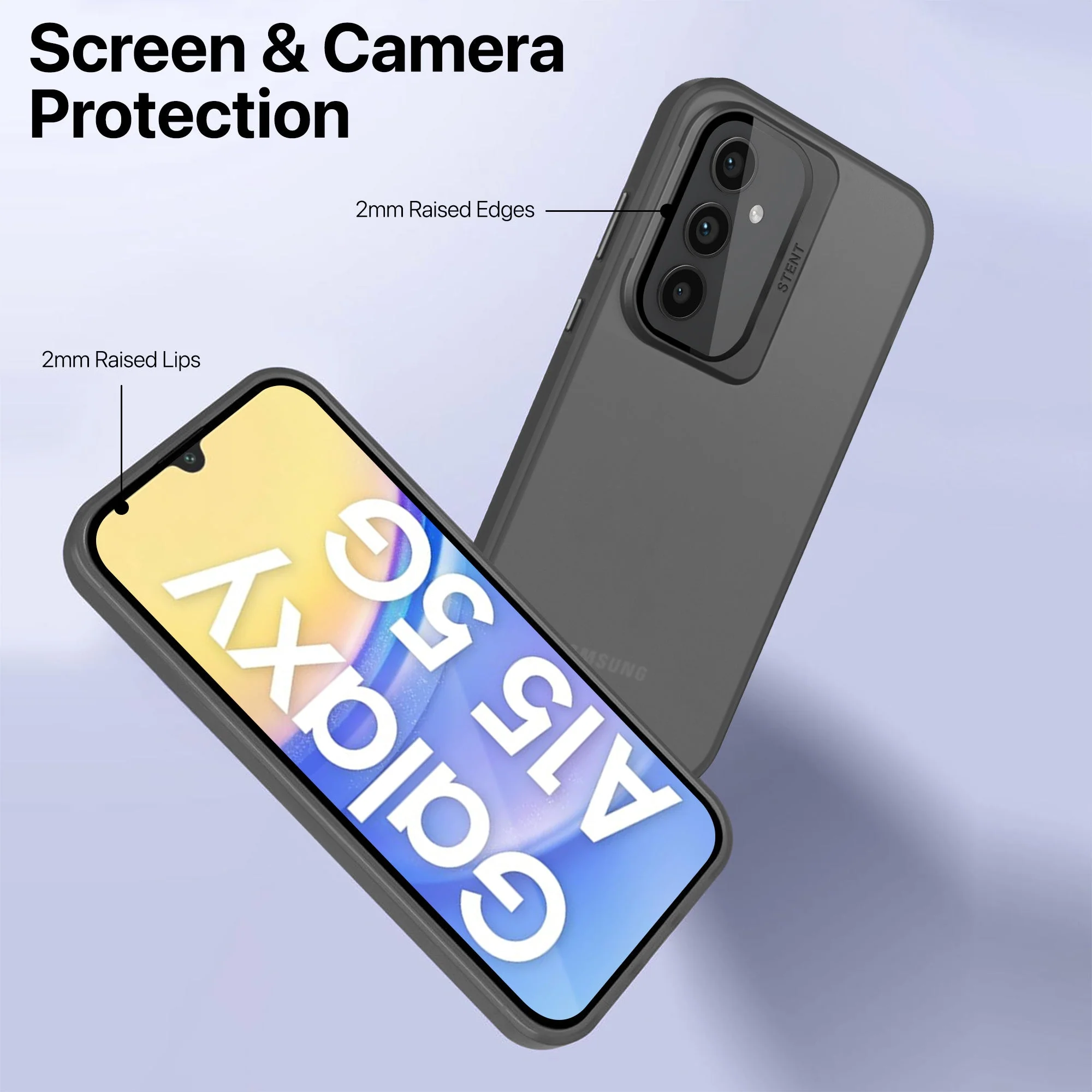 Vaku ® Samsung Galaxy A15 5G Rime Frosted Translucent Back Cover - Image 11
