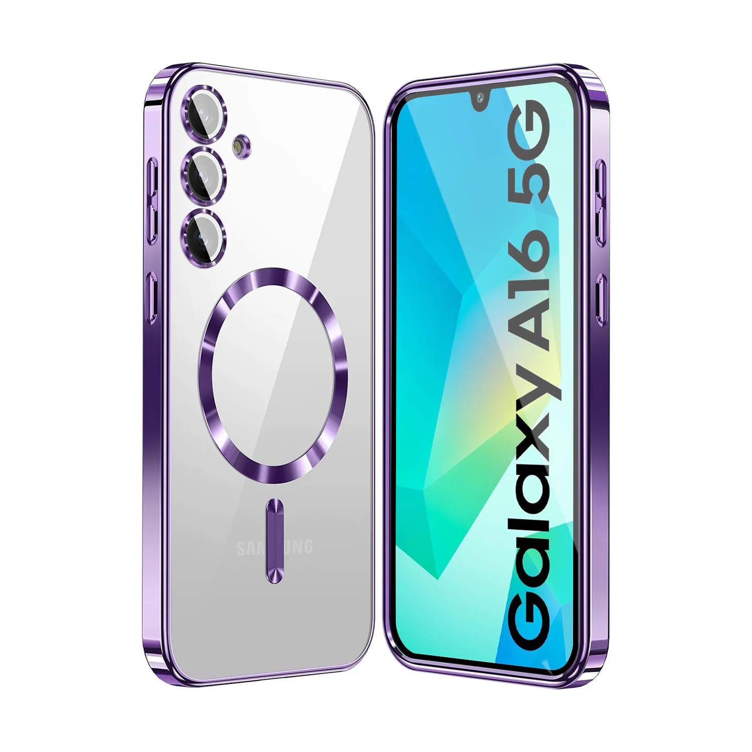 Vaku ® Samsung Galaxy A16 5G Luxury Electroplated Magnetic Magsafe Back Cover - Image 2