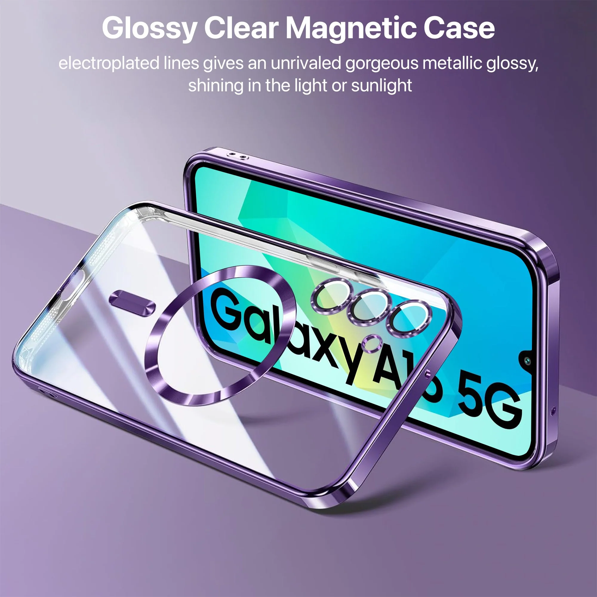 Vaku ® Samsung Galaxy A16 5G Luxury Electroplated Magnetic Magsafe Back Cover - Image 5