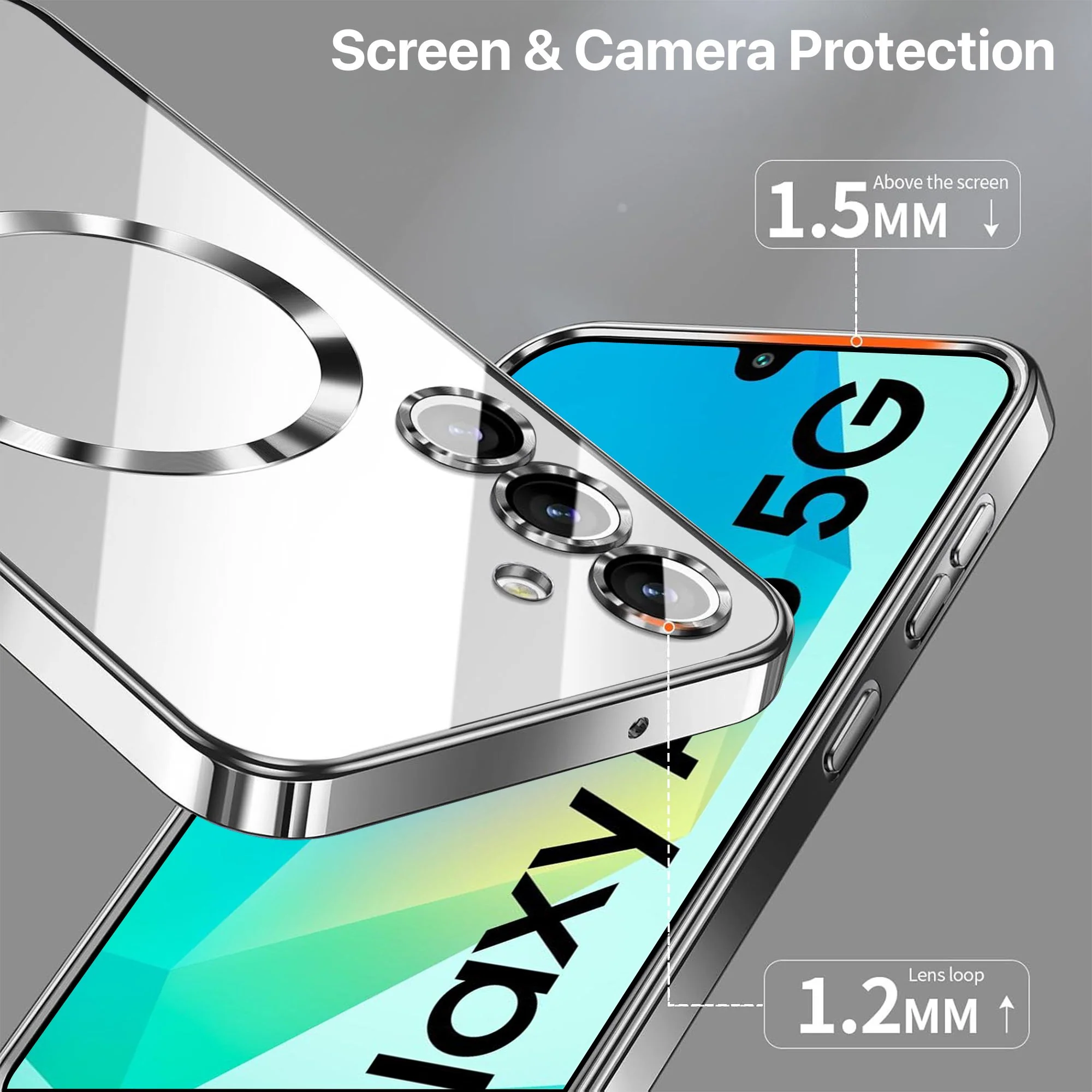 Vaku ® Samsung Galaxy A16 5G Luxury Electroplated Magnetic Magsafe Back Cover - Image 8