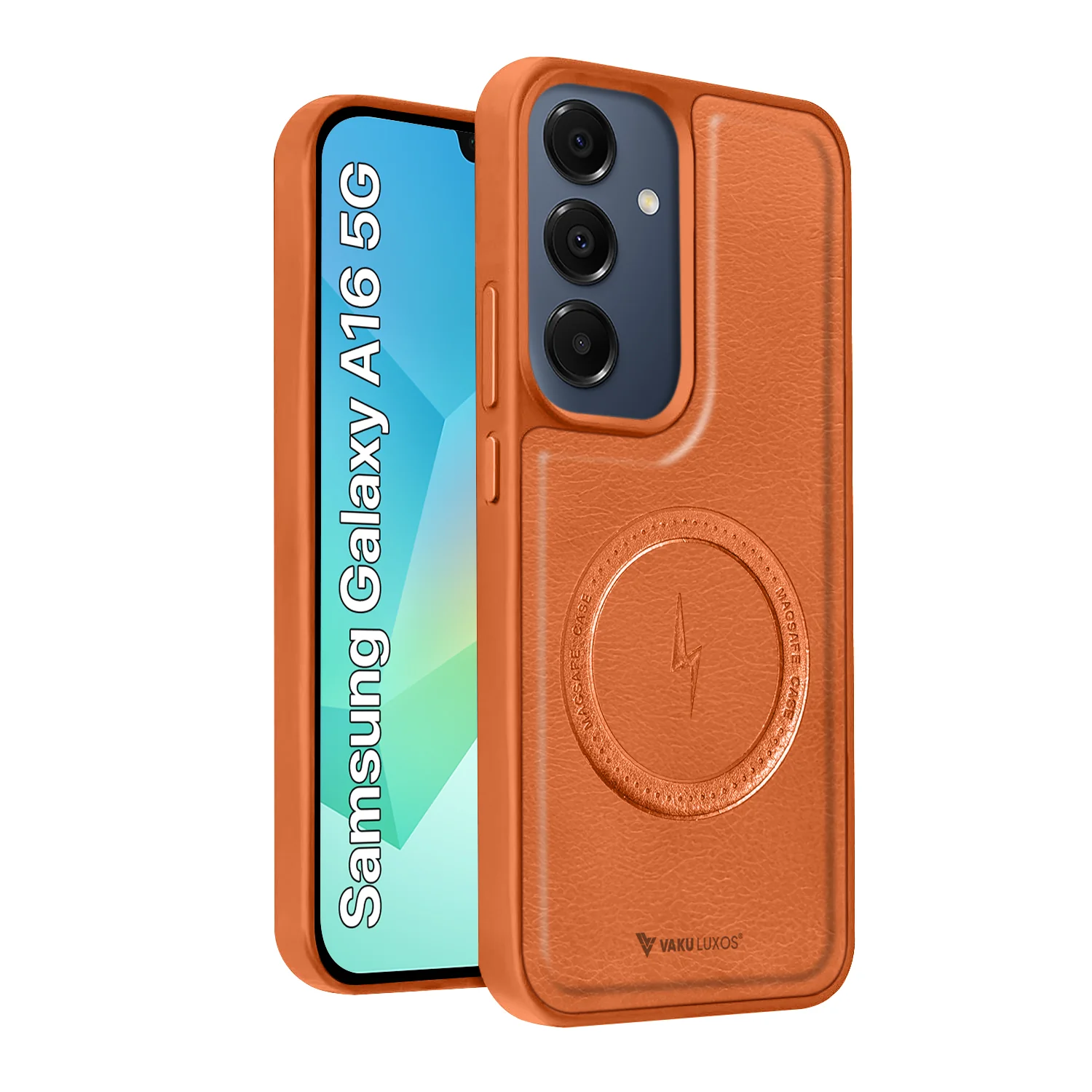 Vaku ® Samsung Galaxy A16 5G Maxtron Leather Stitched Magnetic Magsafe Back Cover