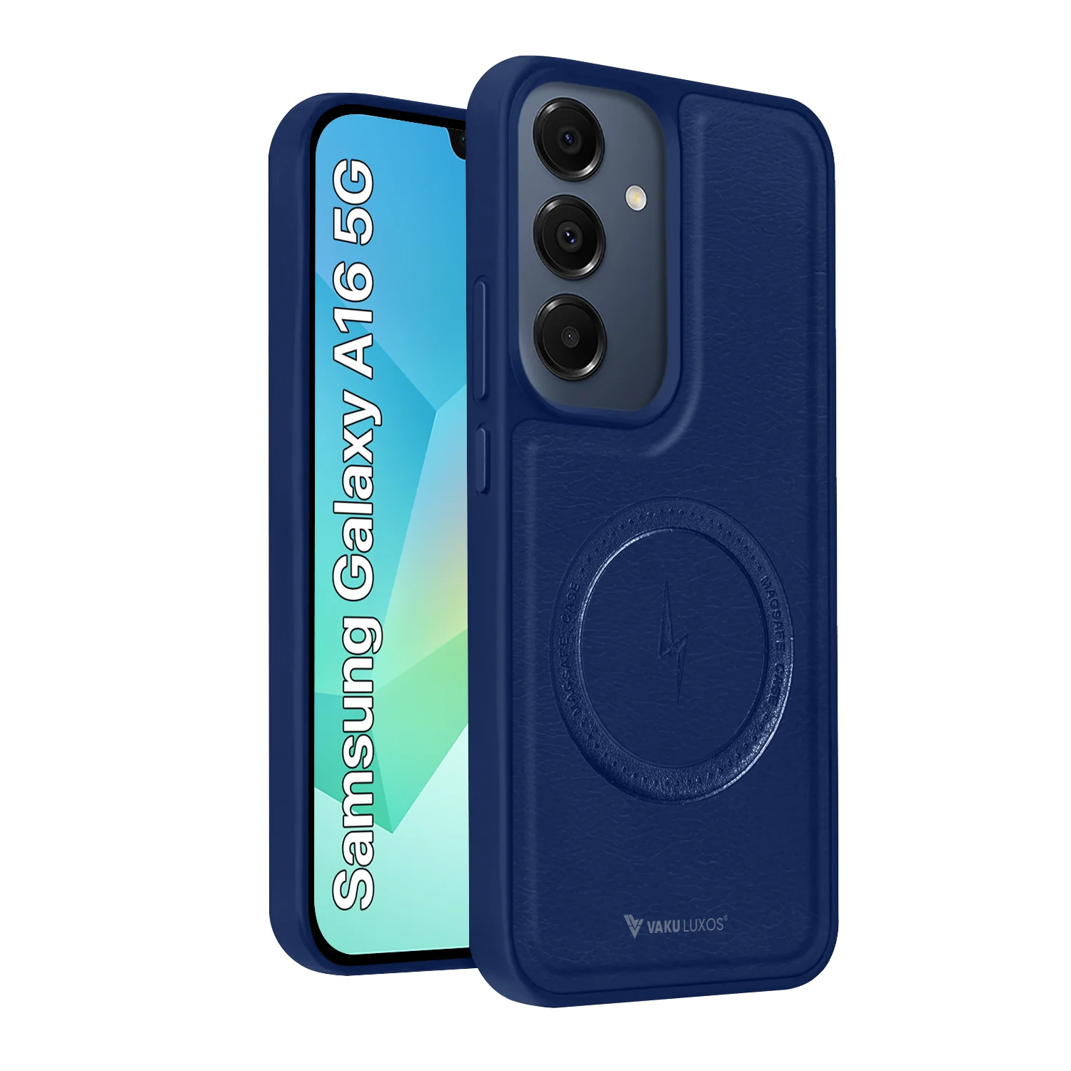 Vaku ® Samsung Galaxy A16 5G Maxtron Leather Stitched Magnetic Magsafe Back Cover - Image 3
