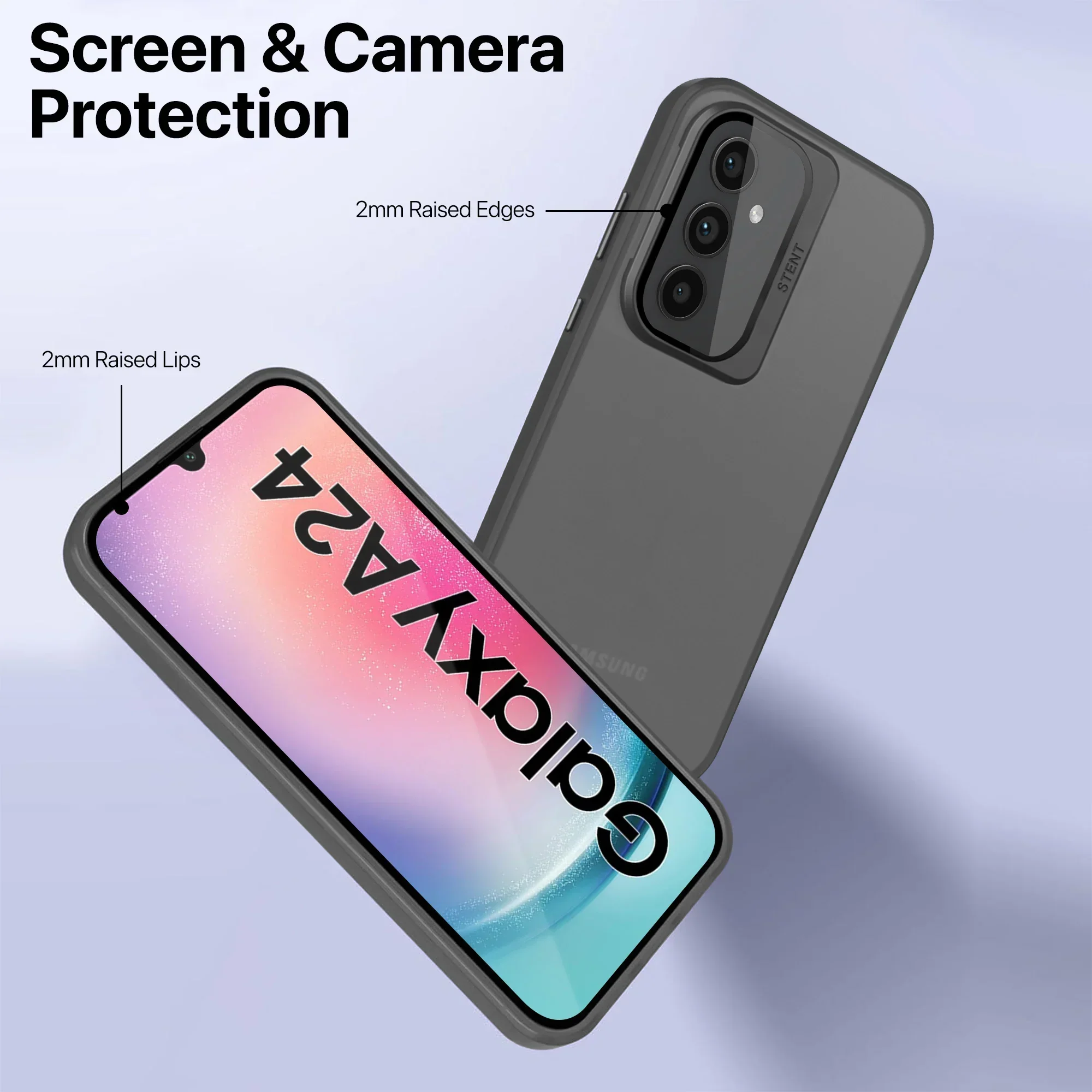 Vaku ® Samsung Galaxy A24 4G Rime Frosted Translucent Back Cover - Image 10