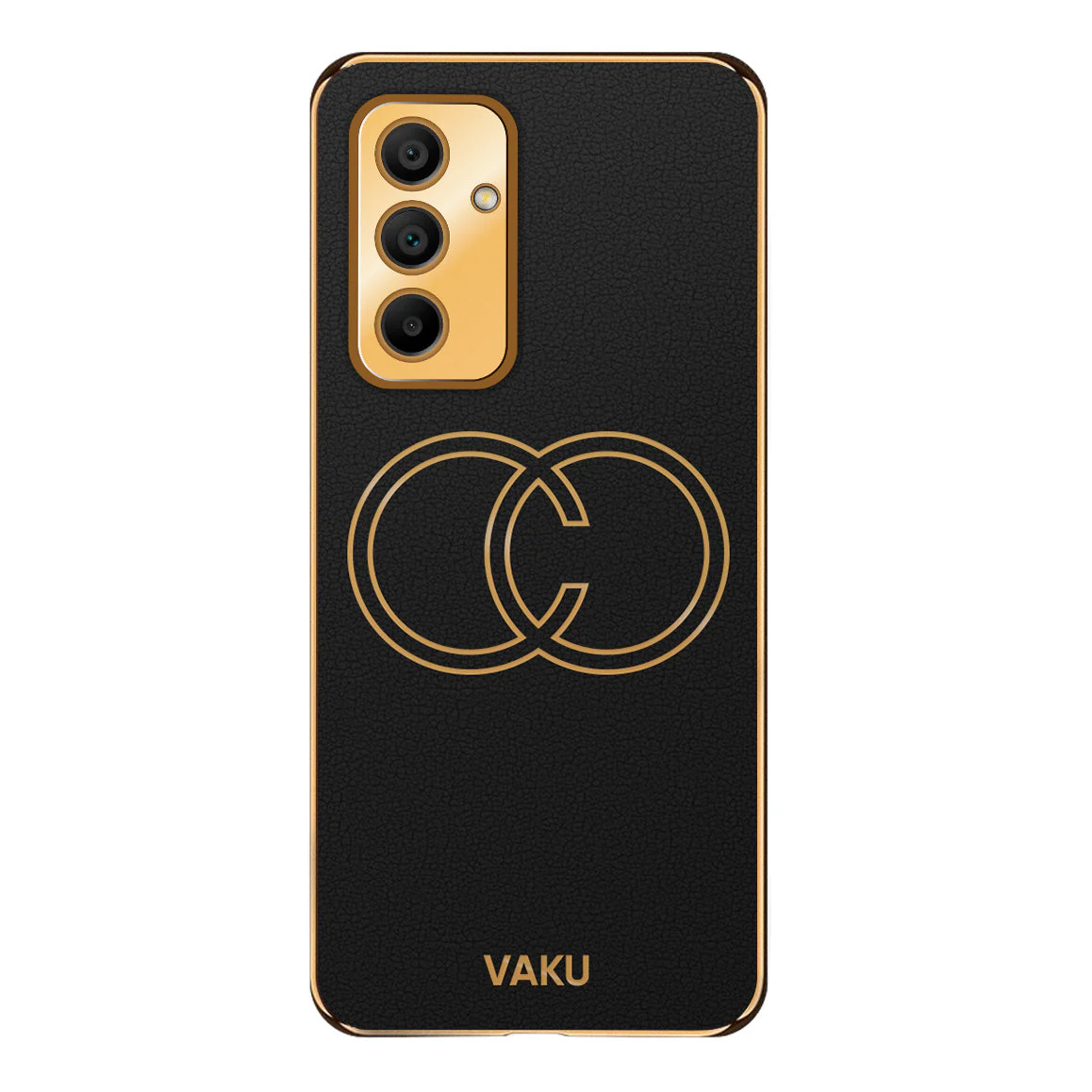 Vaku® Samsung Galaxy A24 4G Skylar Leather Pattern Gold Electroplated Soft TPU Back Cover - Image 16