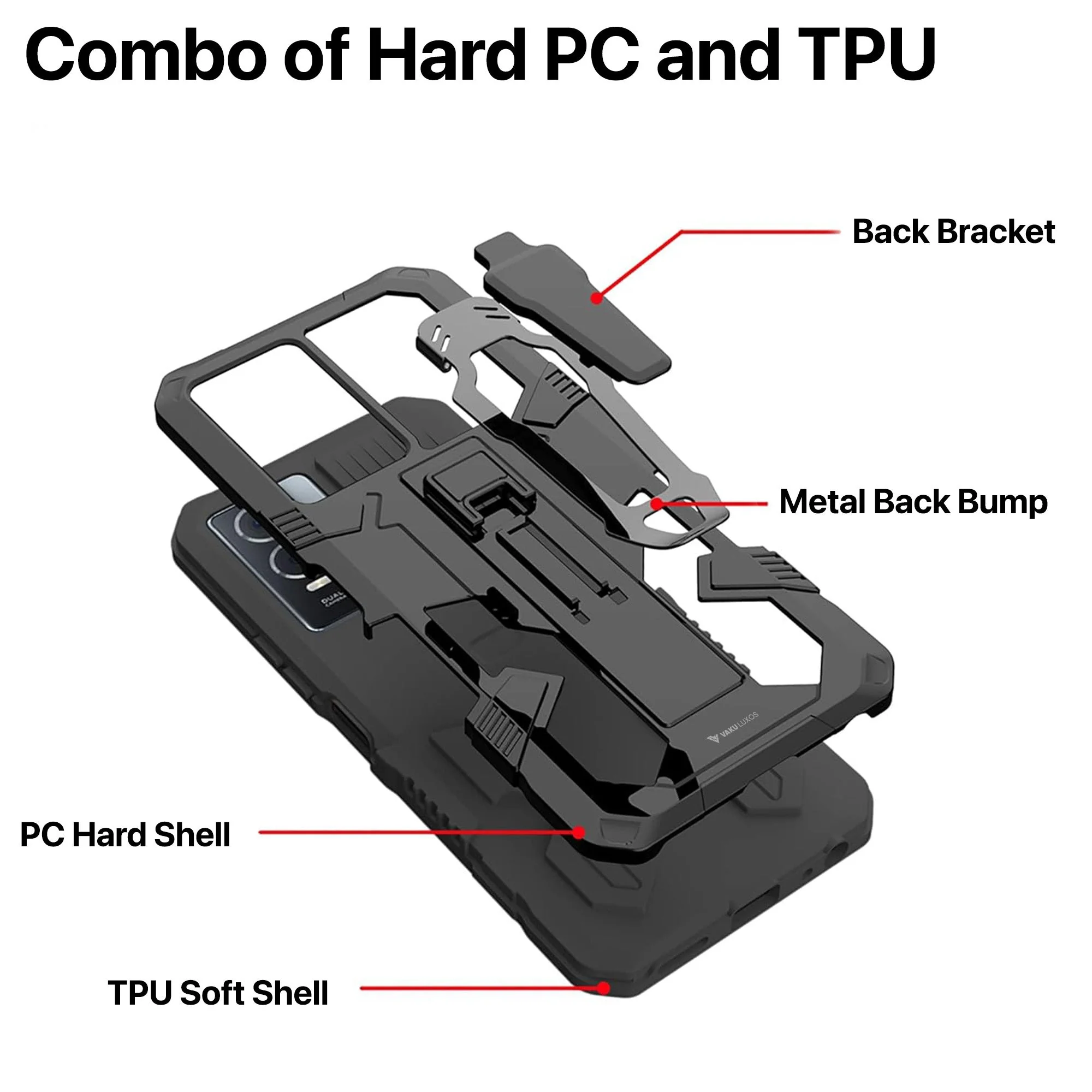 Vaku ® Samsung Galaxy A24 4G Vanguard Military Grade Back Cover - Image 7