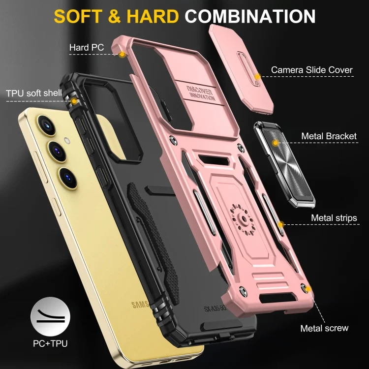Vaku ® Samsung Galaxy A25 5G Aegis Armor Slide Camera Protection Back Cover - Image 4