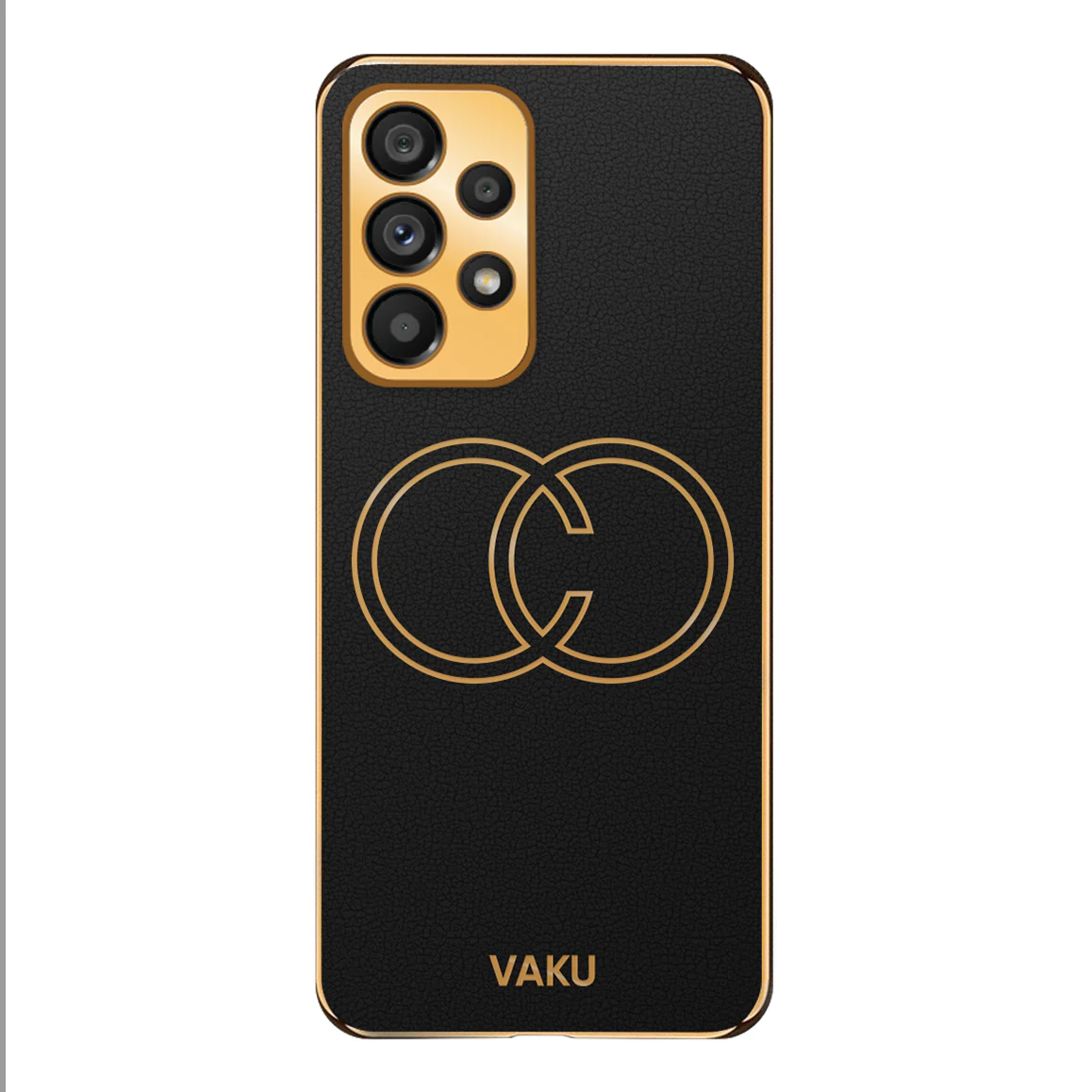 Vaku® Samsung Galaxy A32 4G Skylar Leather Pattern Gold Electroplated Soft TPU Back Cover - Image 15