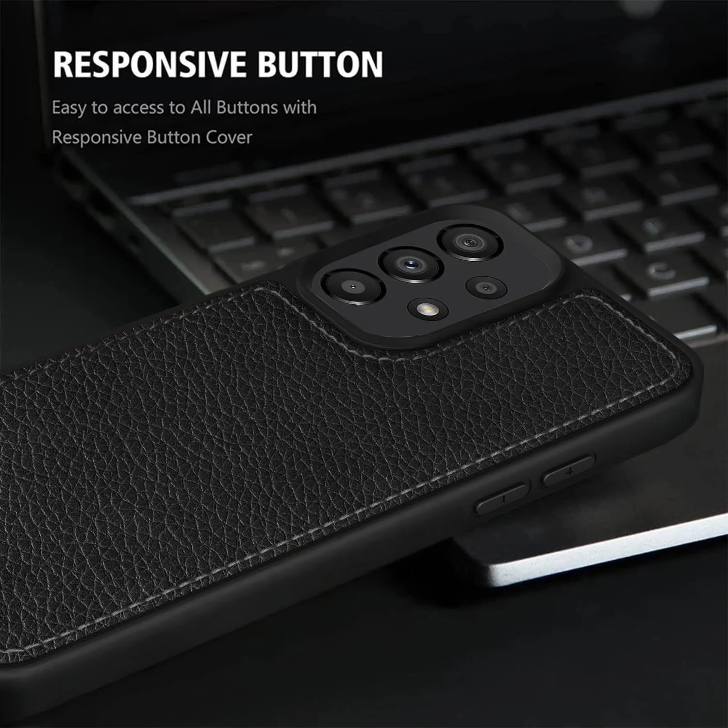 Vaku ® Samsung Galaxy A33 5G Luxe Premium Leather Stitched Protective Back Cover - Image 7