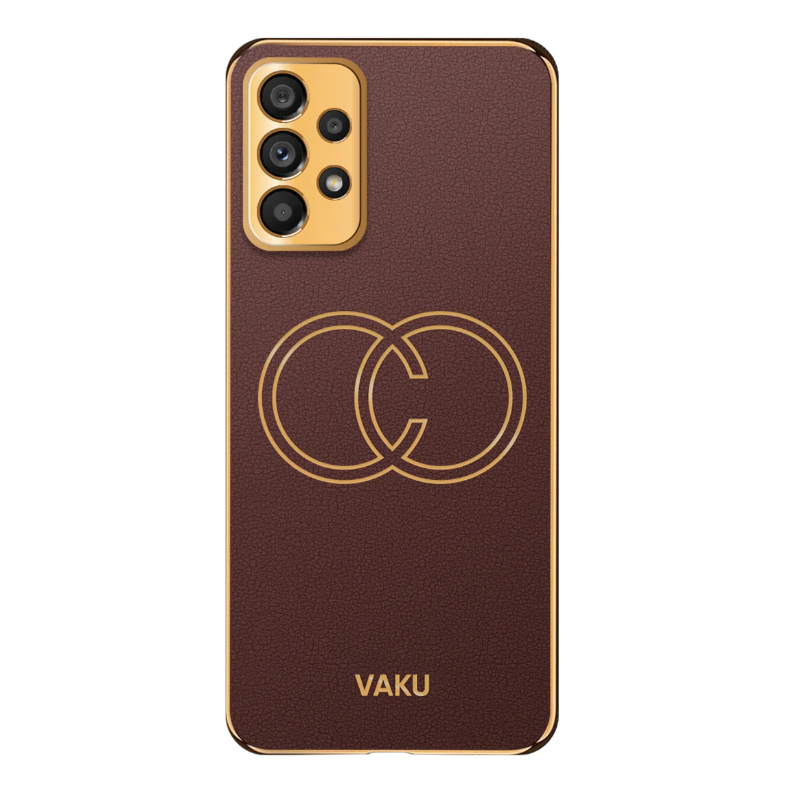 Vaku® Samsung Galaxy A33 5G Skylar Leather Pattern Gold Electroplated Soft TPU Back Cover - Image 11