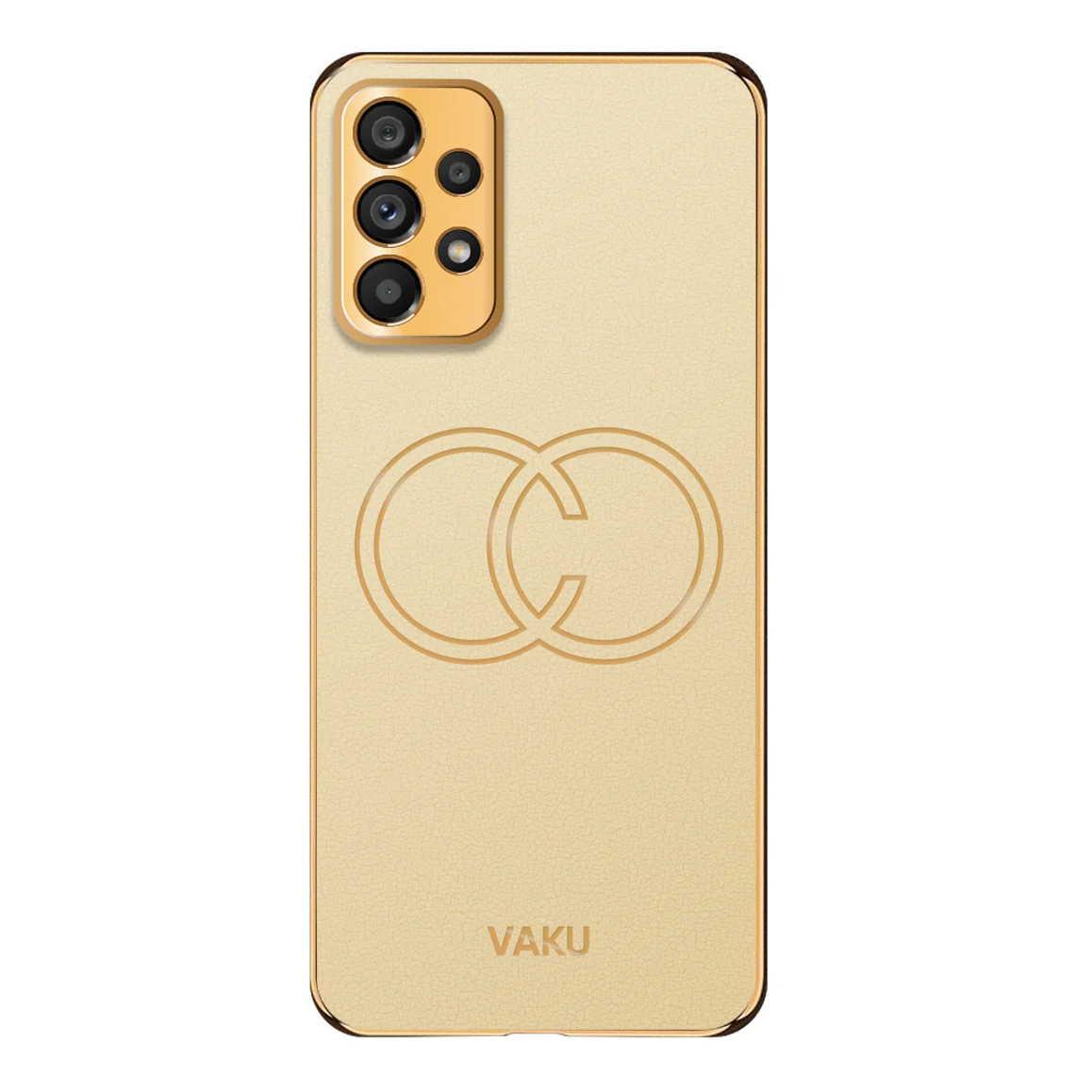 Vaku® Samsung Galaxy A33 5G Skylar Leather Pattern Gold Electroplated Soft TPU Back Cover - Image 7