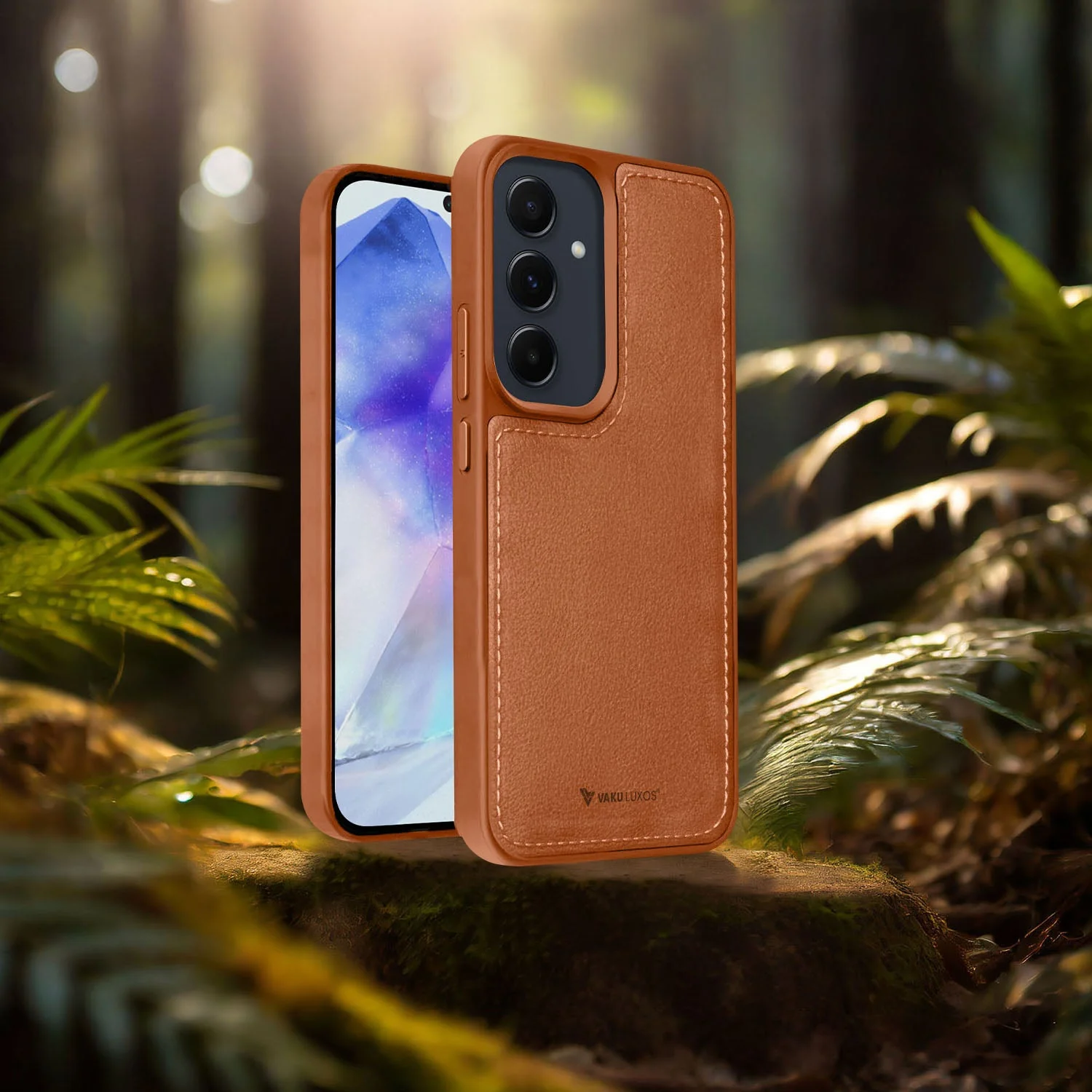 Vaku ® Samsung Galaxy A35 5G Luxe Premium Leather Stitched Back Cover - Image 6