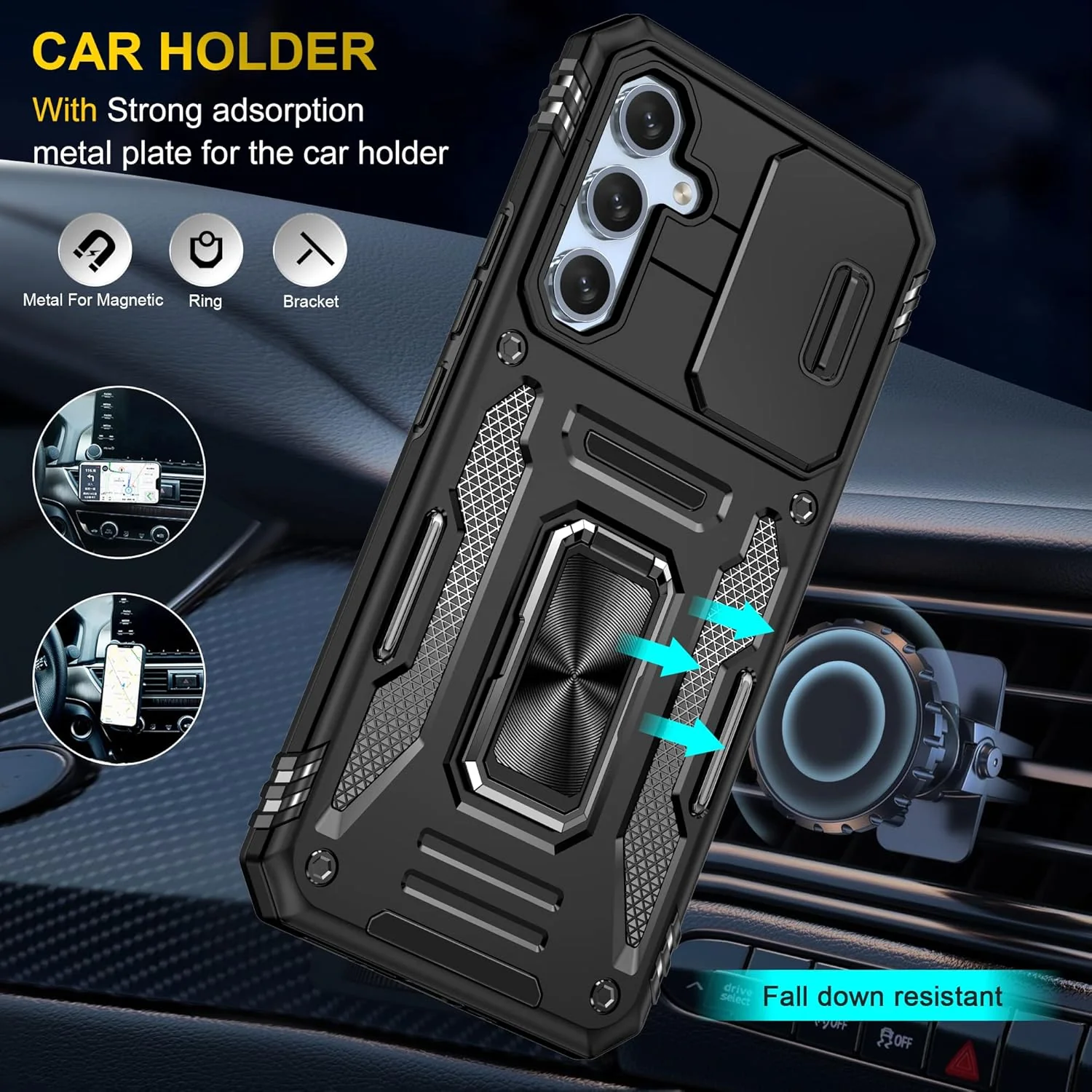 Vaku® Samsung Galaxy A54 5G Aegis Armor Slide Camera Protection Back Cover - Image 2