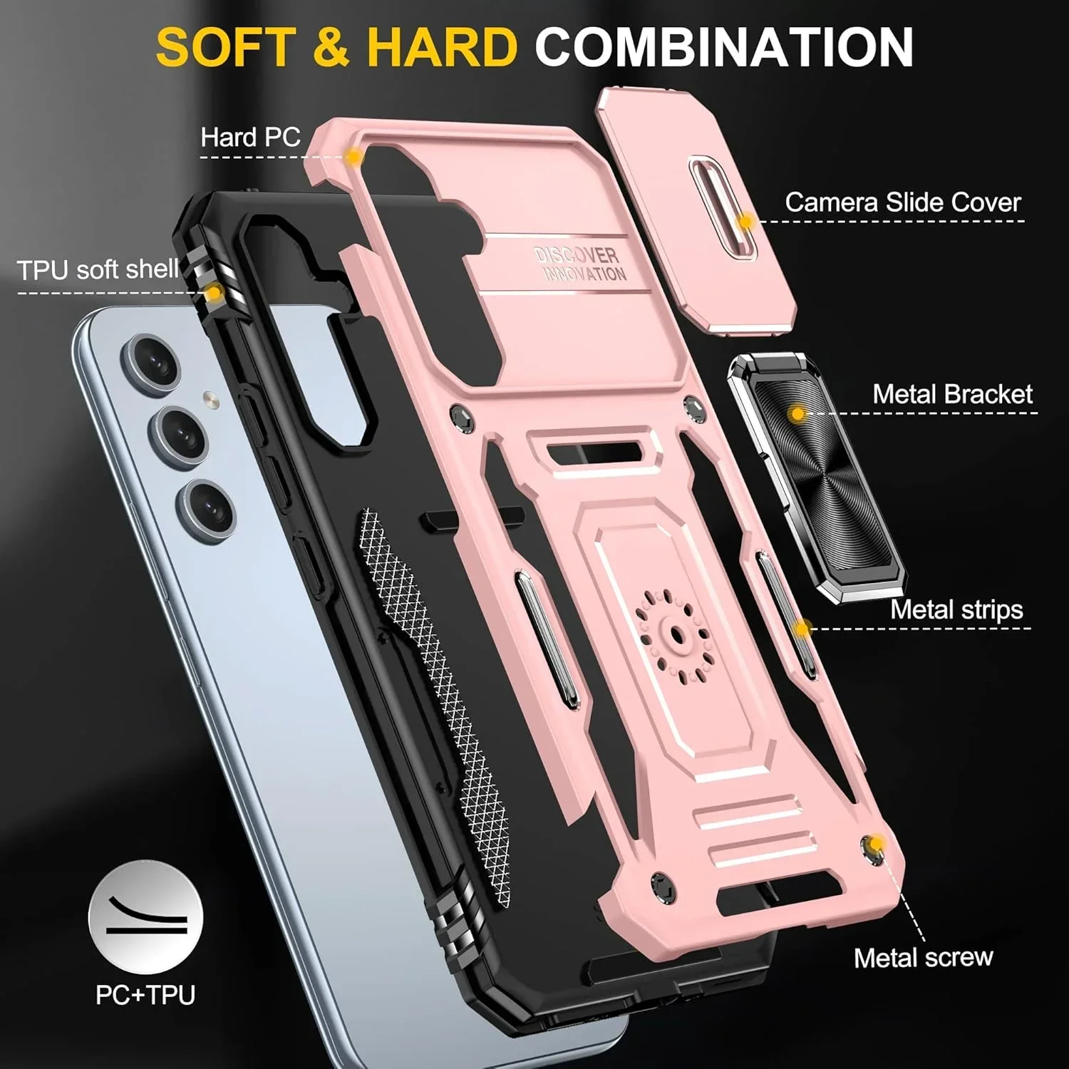 Vaku® Samsung Galaxy A54 5G Aegis Armor Slide Camera Protection Back Cover - Image 4