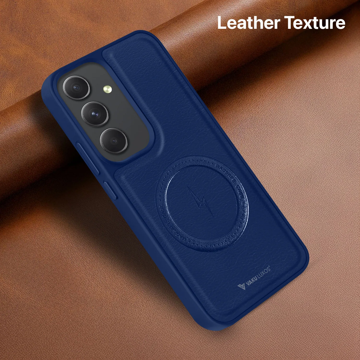 Vaku ® Samsung Galaxy A54 5G Maxtron Leather Stitched Magnetic Magsafe Back Cover - Image 15