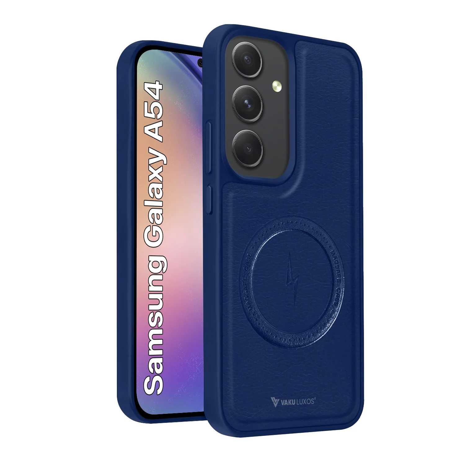 Vaku ® Samsung Galaxy A54 5G Maxtron Leather Stitched Magnetic Magsafe Back Cover - Image 3