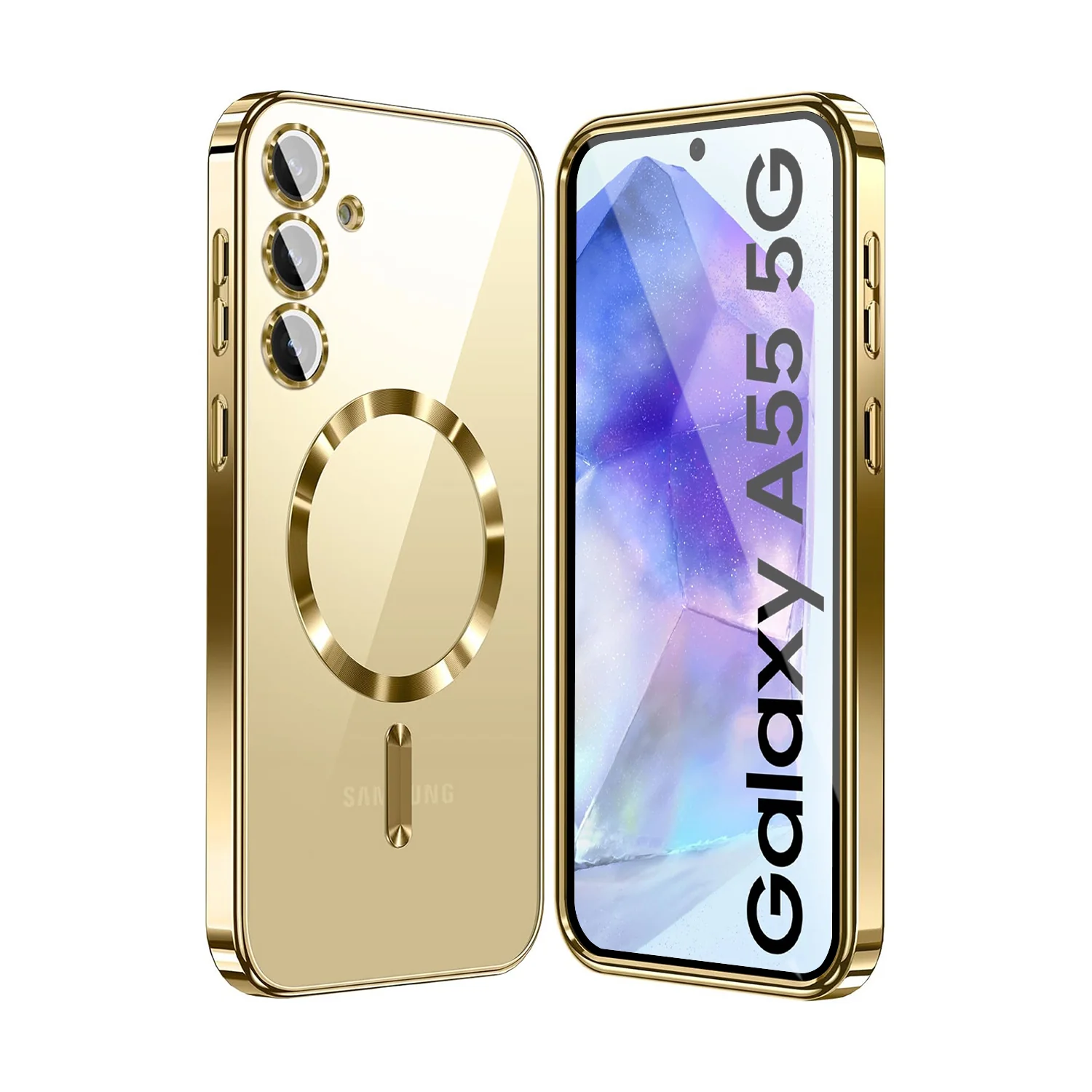 Vaku ® Samsung Galaxy A55 5G Luxury Electroplated Magnetic Magsafe Back Cover