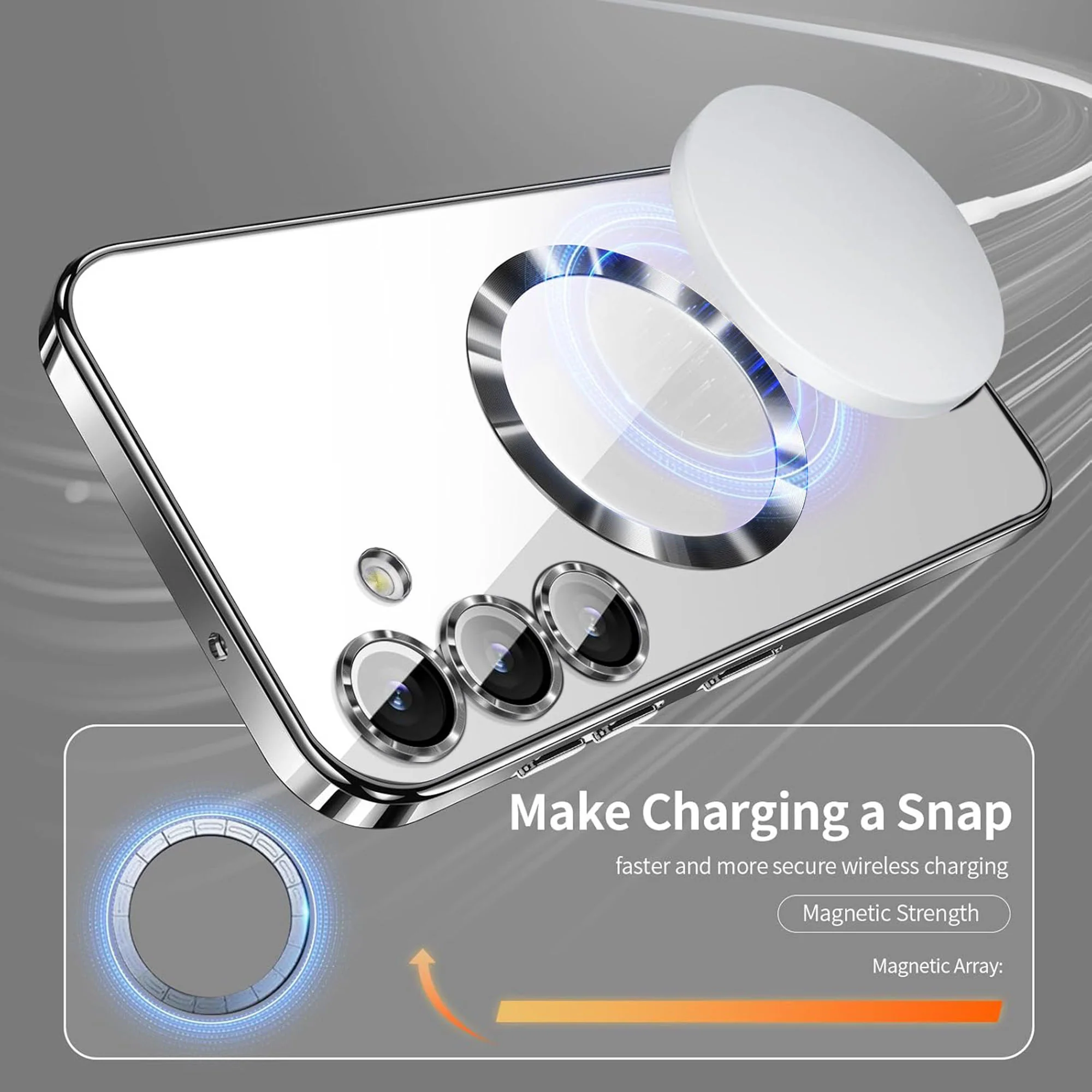 Vaku ® Samsung Galaxy A55 5G Luxury Electroplated Magnetic Magsafe Back Cover - Image 6
