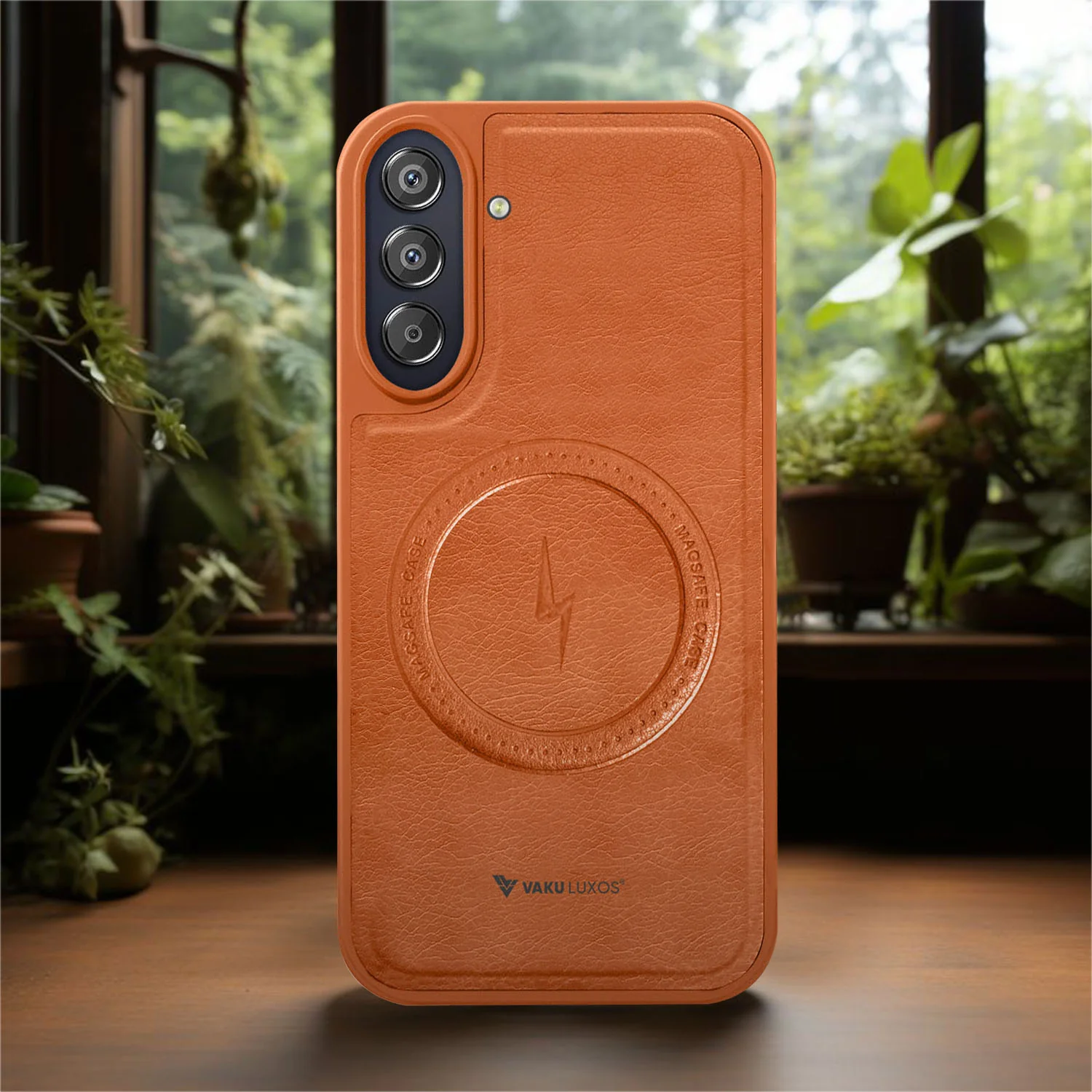 Vaku ® Samsung Galaxy F15 5G Maxtron Leather Stitched Magnetic Magsafe Back Cover - Image 14