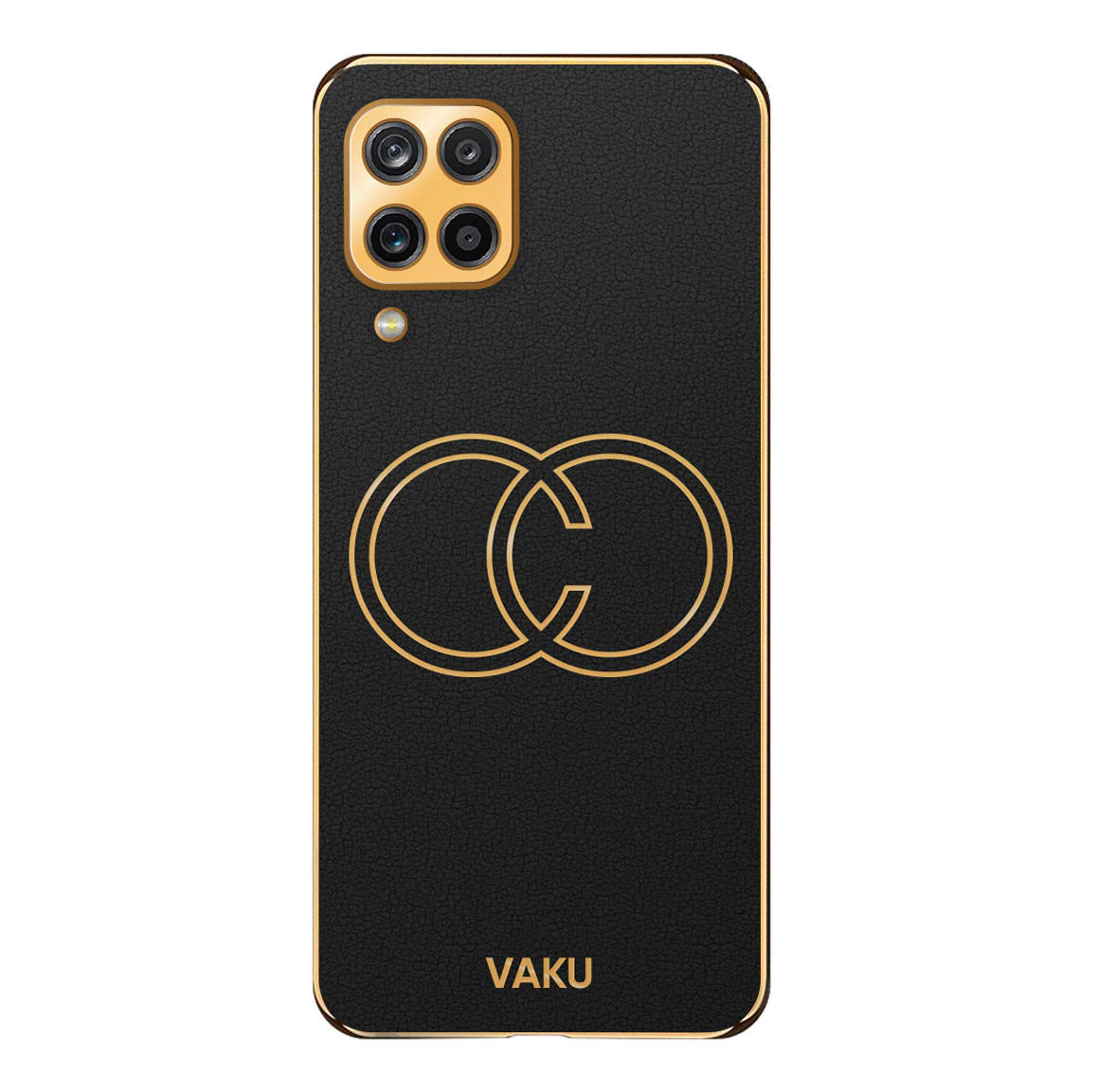 Vaku® Samsung Galaxy M33 5G Skylar Leather Pattern Gold Electroplated Soft TPU Back Cover - Image 17